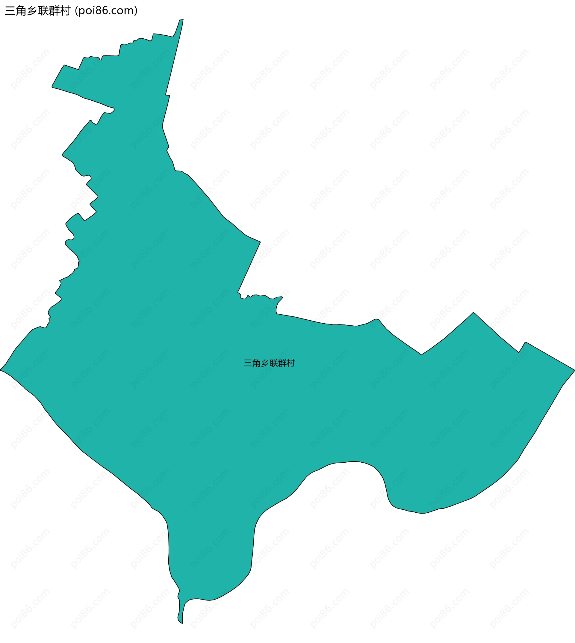 三角乡联群村边界地图