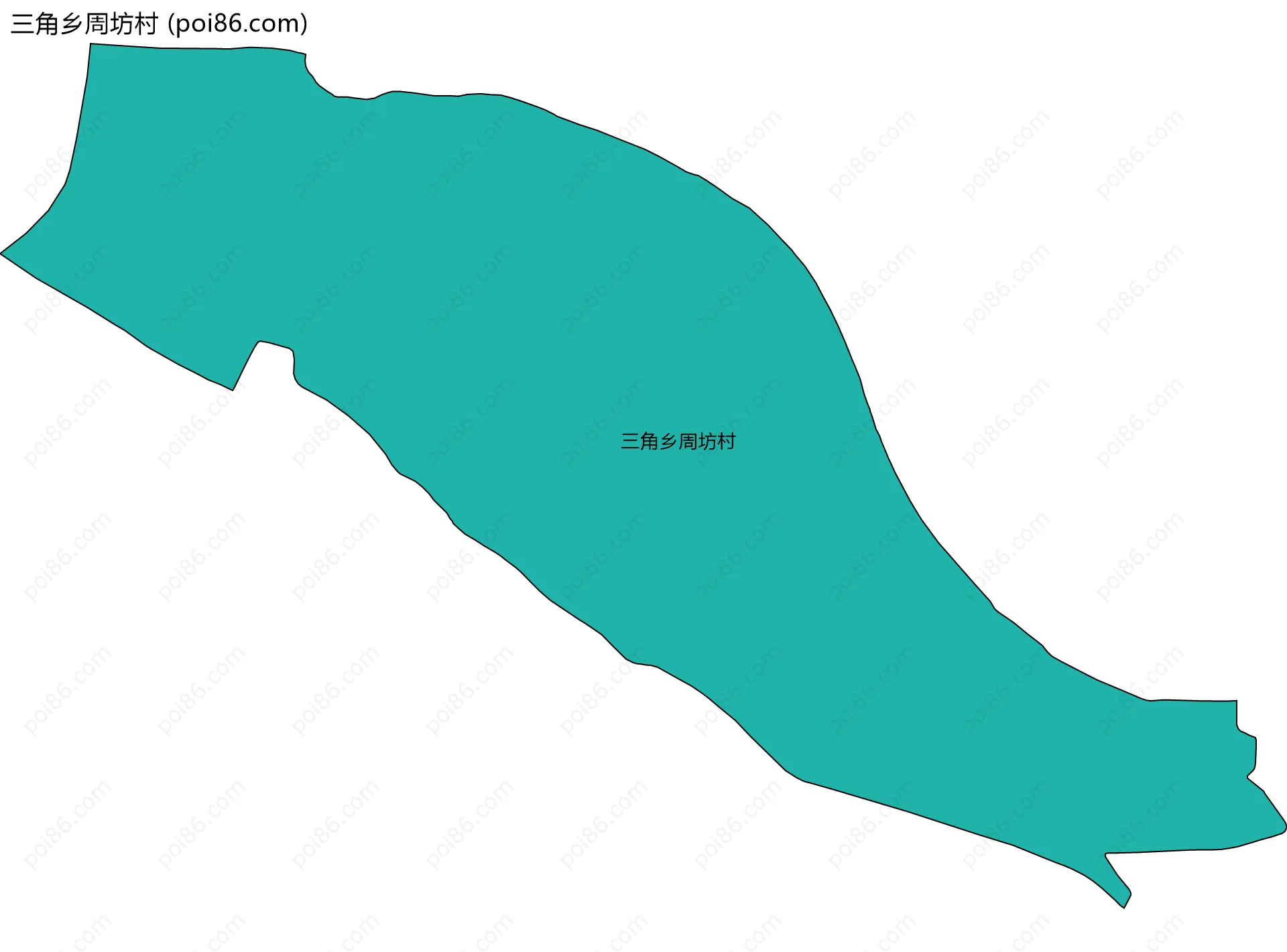 三角乡周坊村边界地图