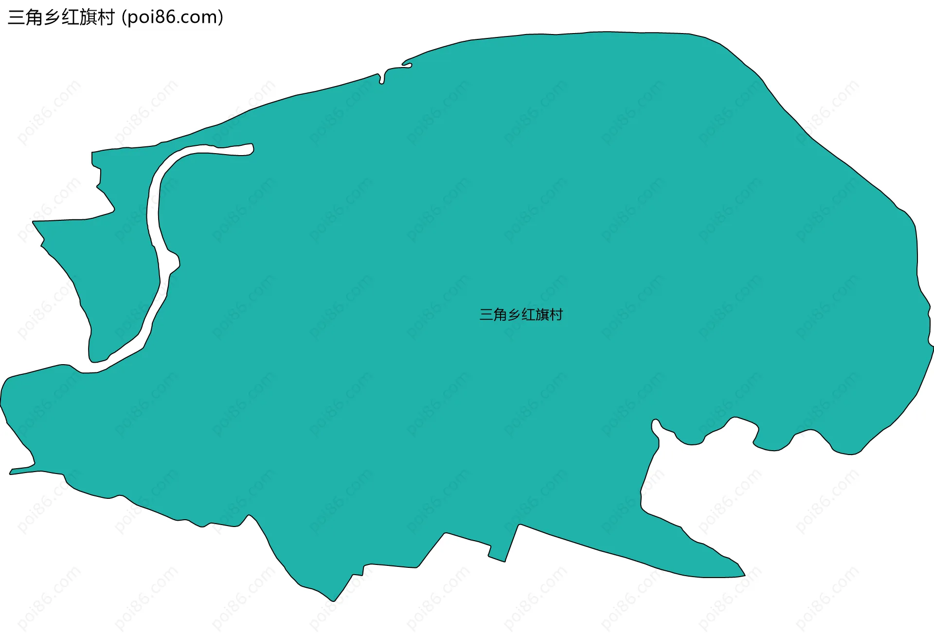 三角乡红旗村边界地图