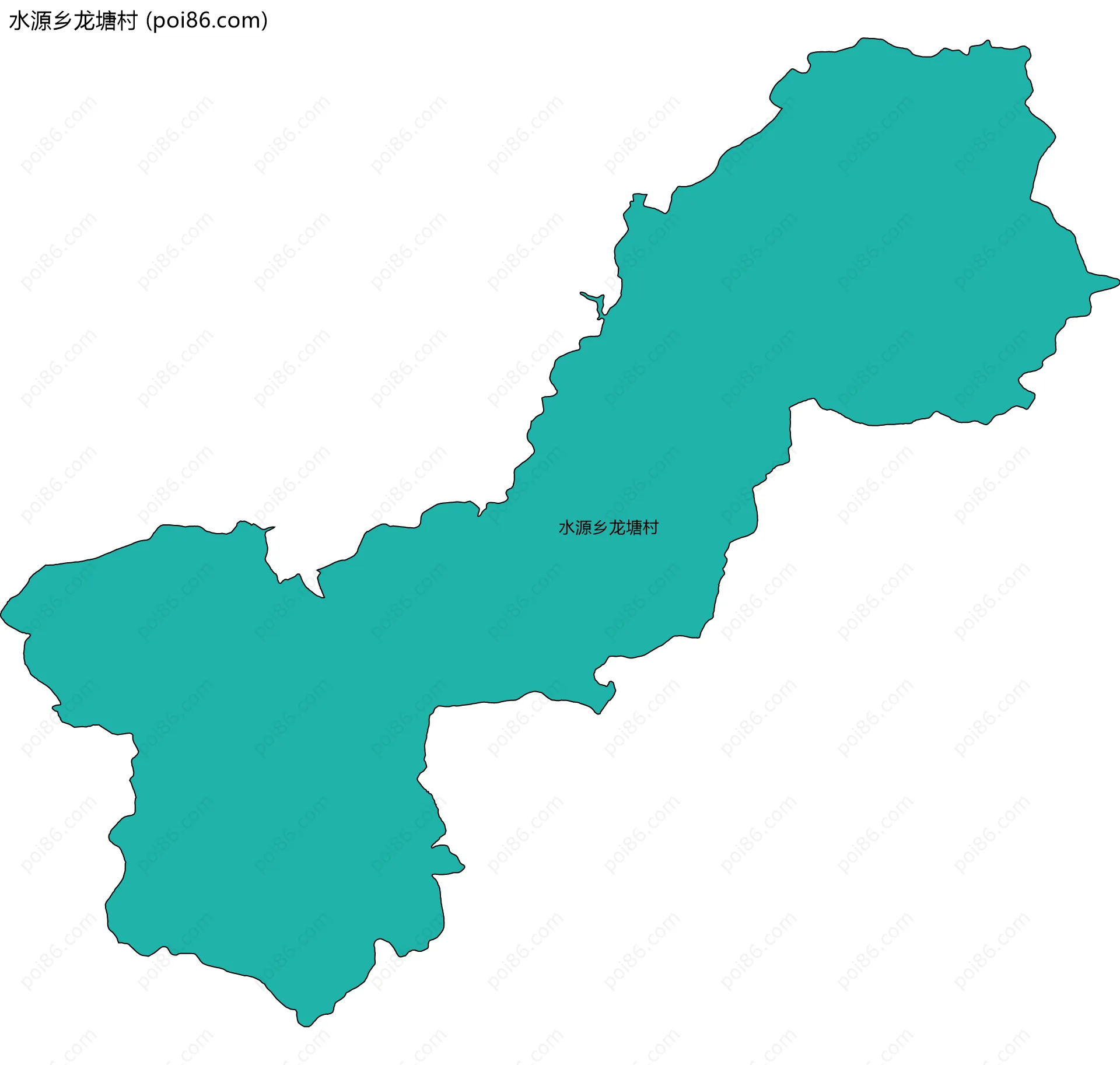 水源乡龙塘村边界地图