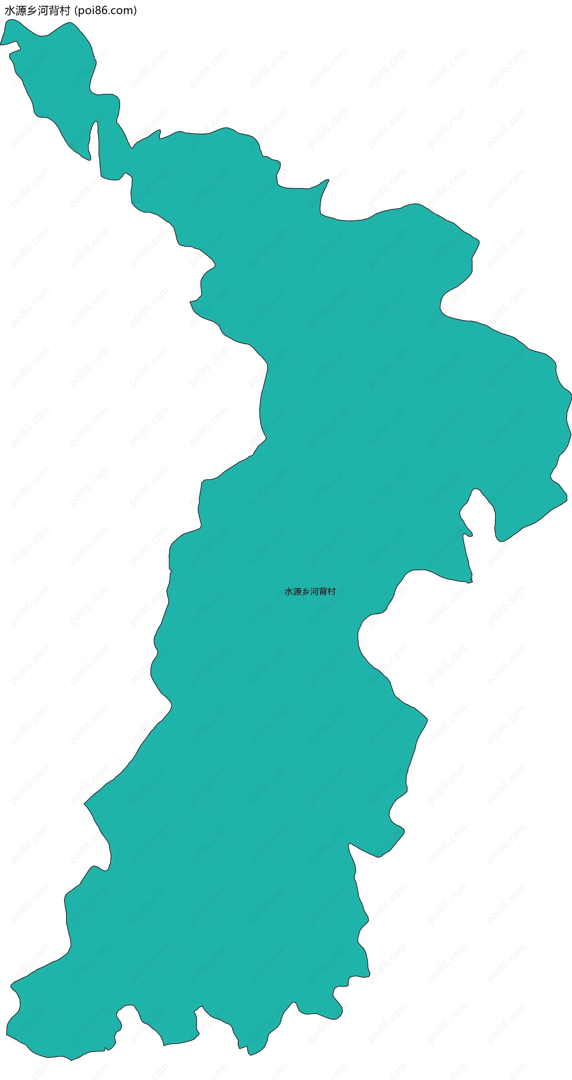 水源乡河背村边界地图