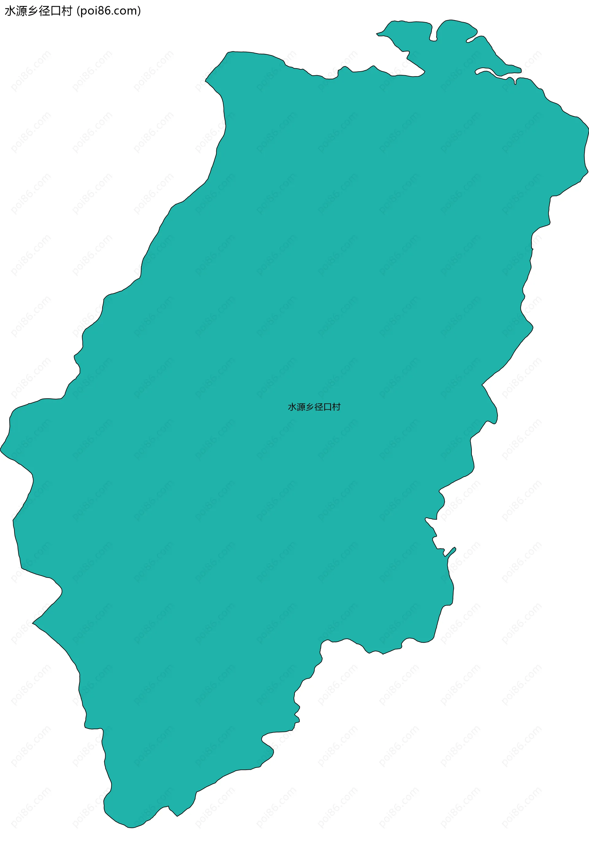 水源乡径口村边界地图