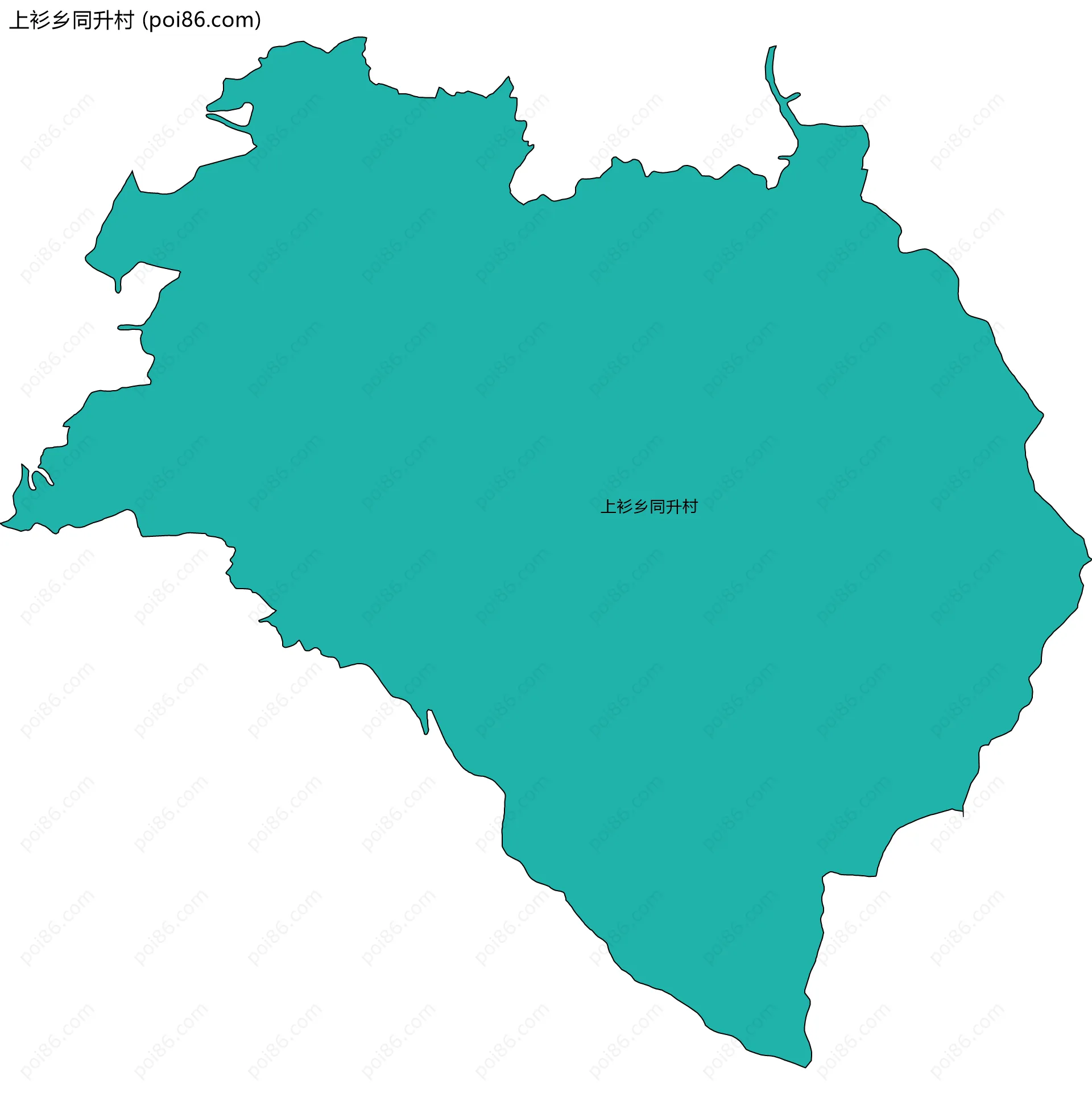 上衫乡同升村边界地图