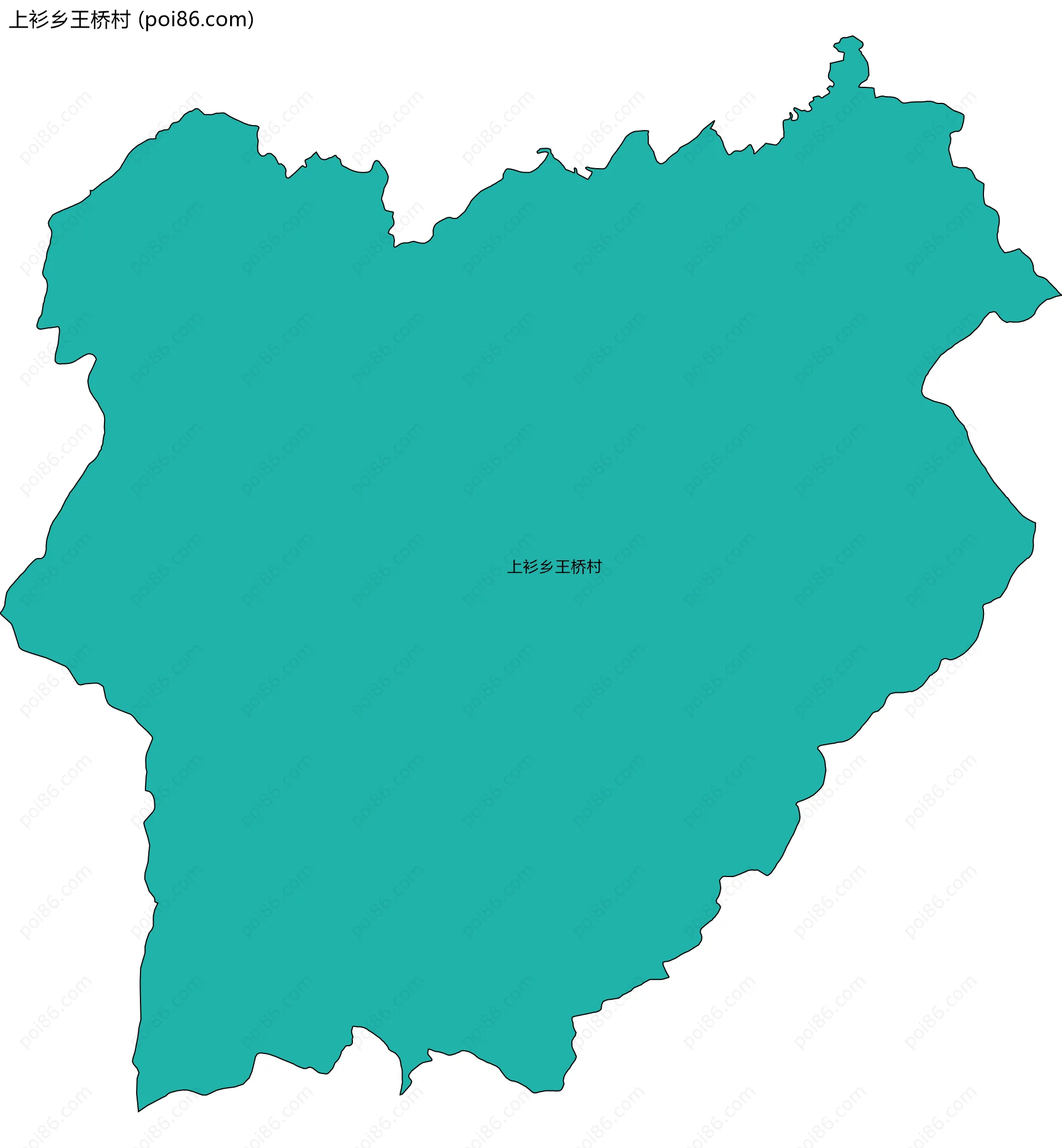 上衫乡王桥村边界地图