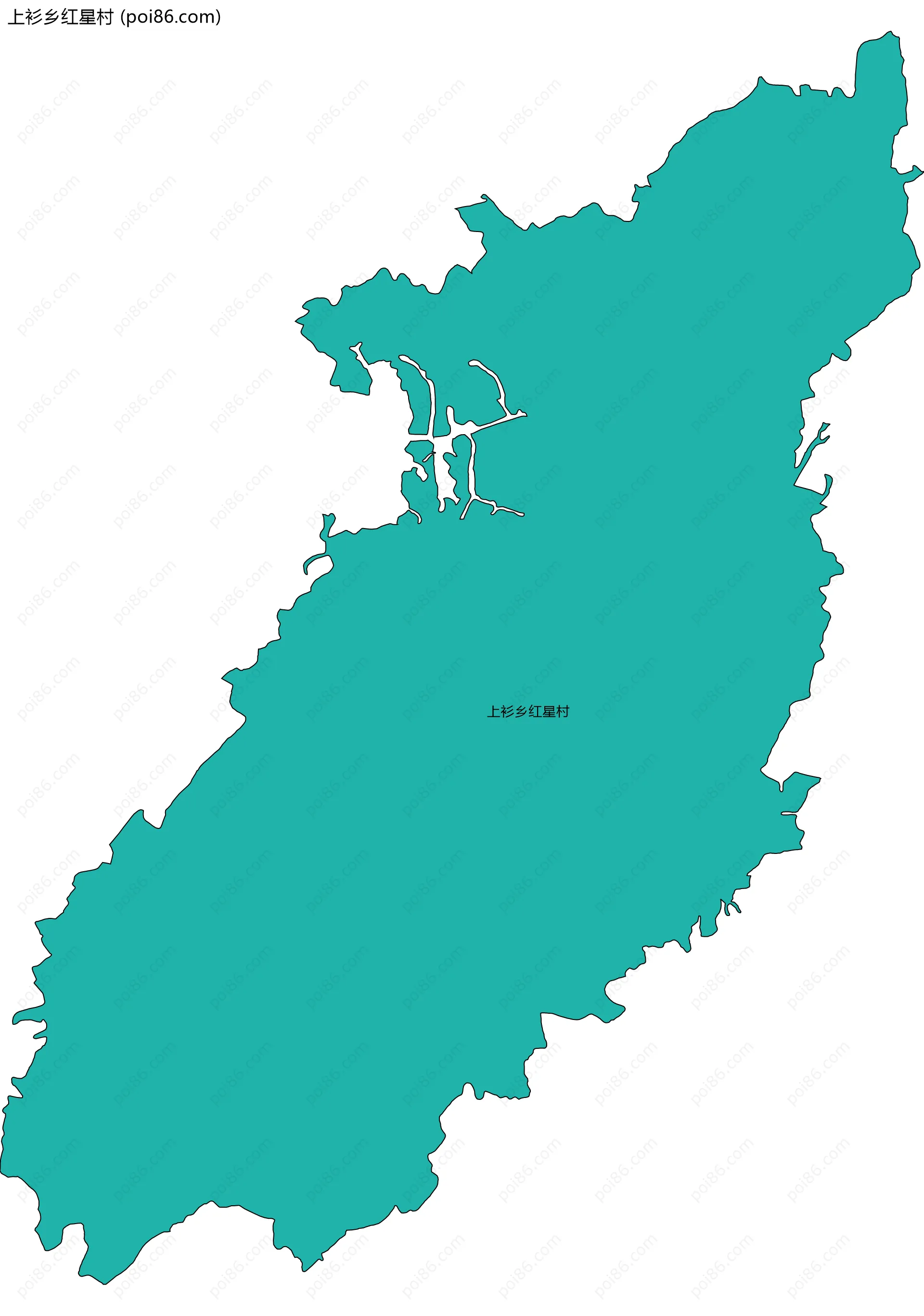 上衫乡红星村边界地图