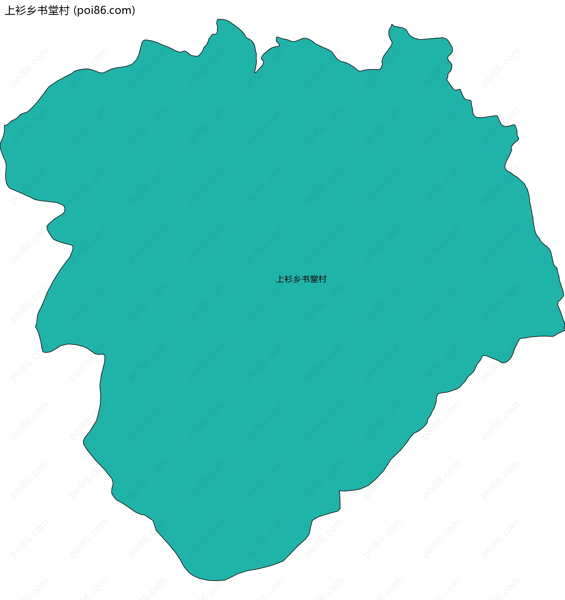 上衫乡书堂村边界地图