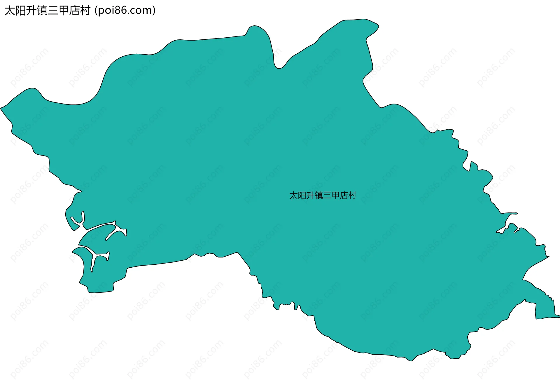 太阳升镇三甲店村边界地图