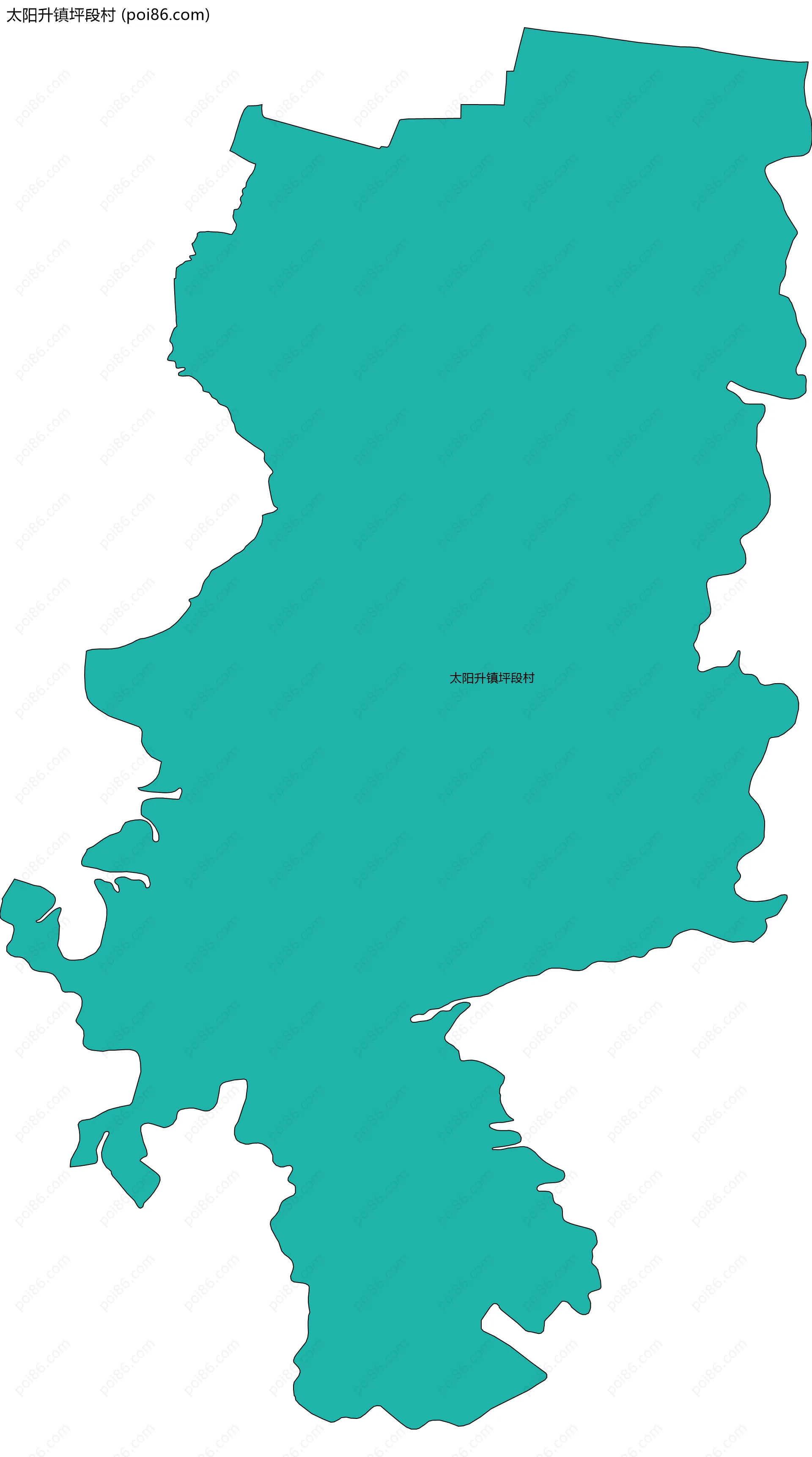 太阳升镇坪段村边界地图