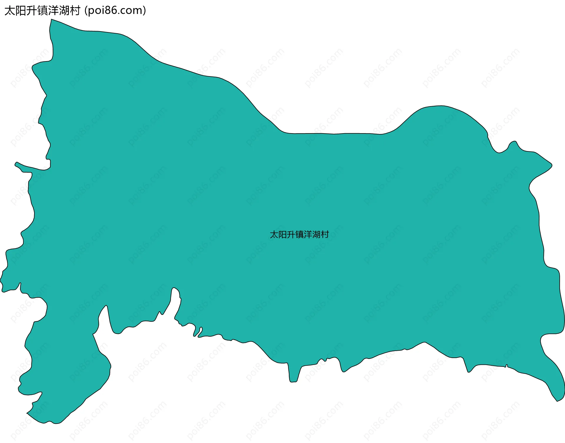 太阳升镇洋湖村边界地图
