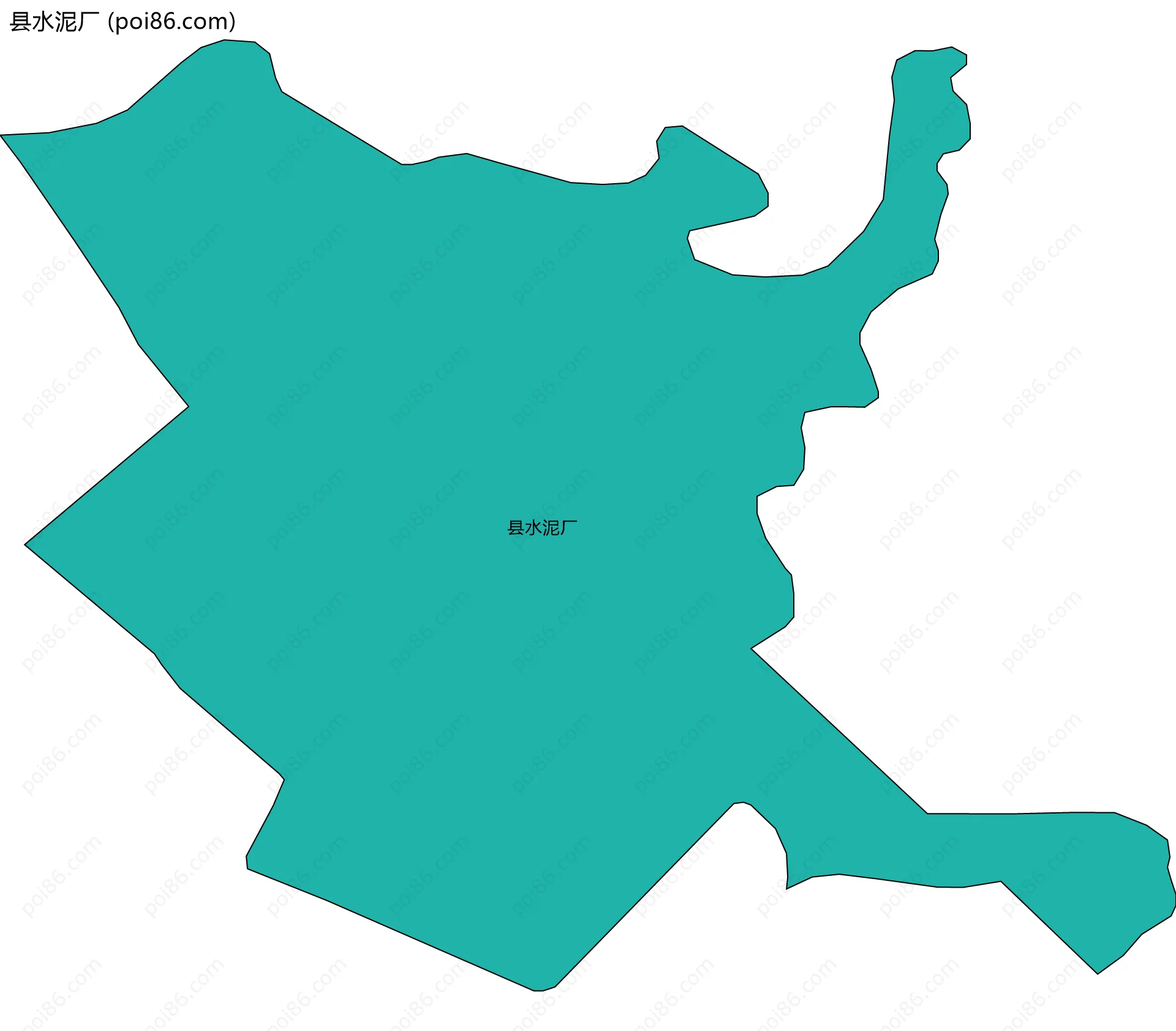 县水泥厂边界地图