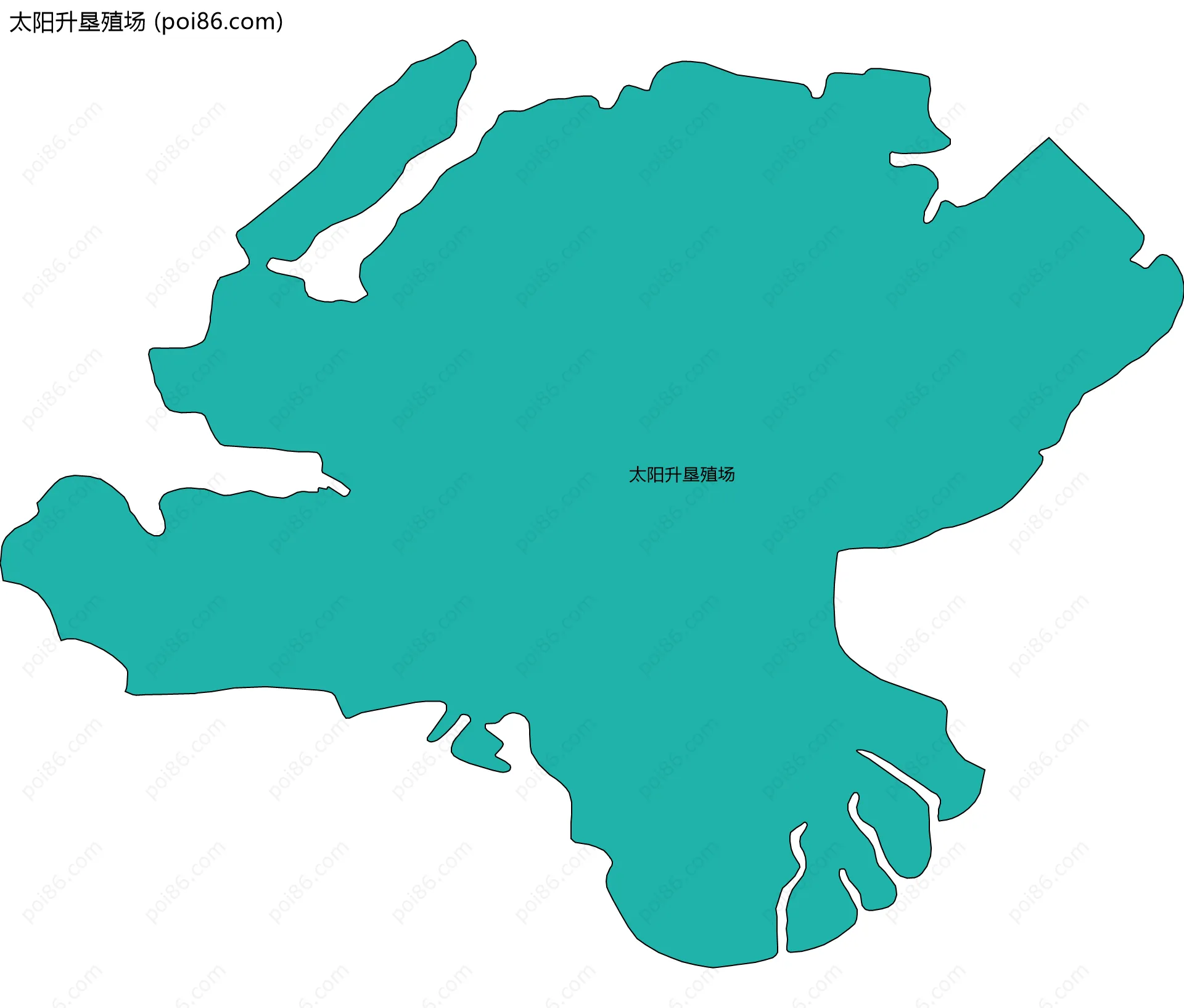 太阳升垦殖场边界地图