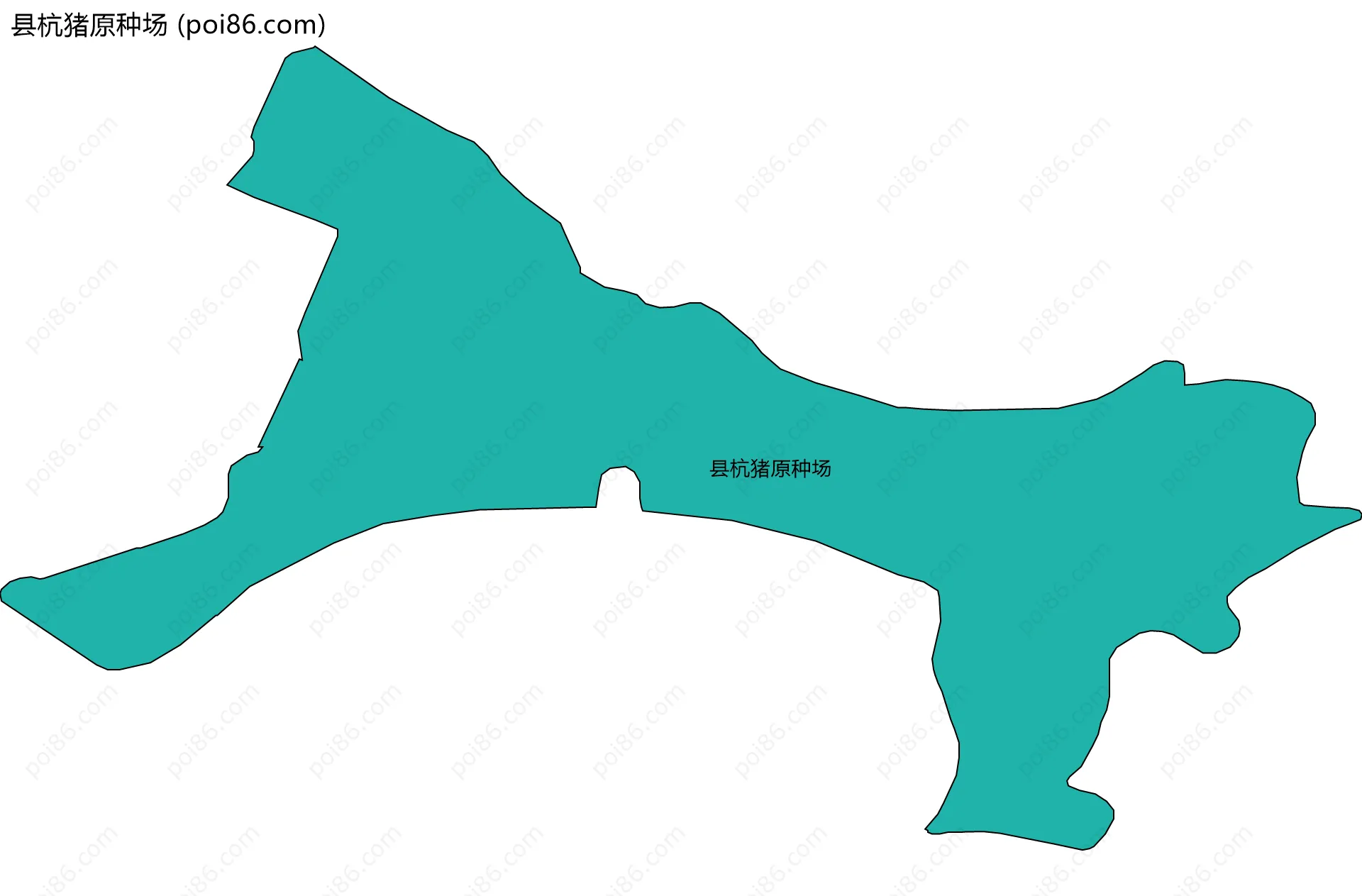 县杭猪原种场边界地图