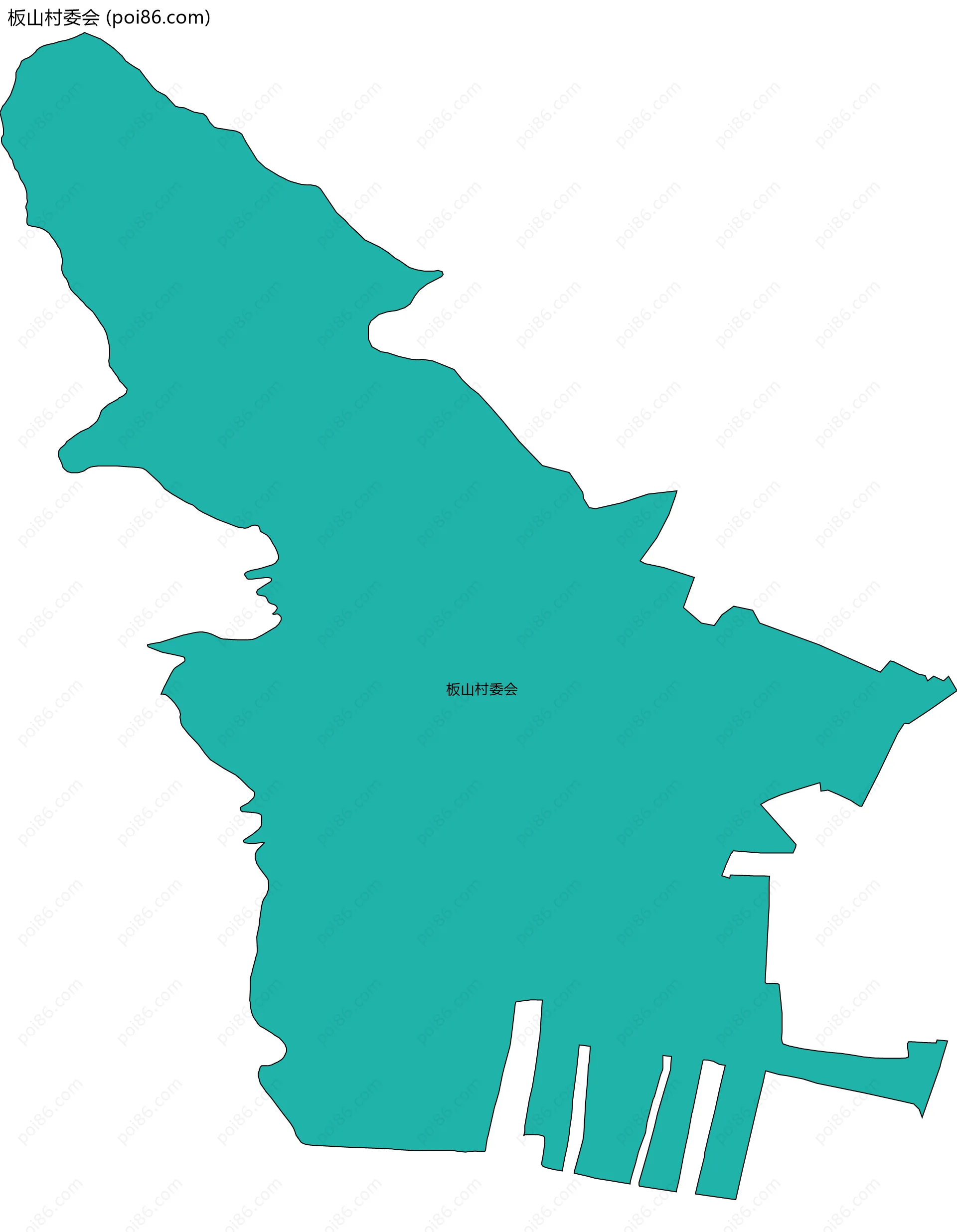 板山村委会边界地图
