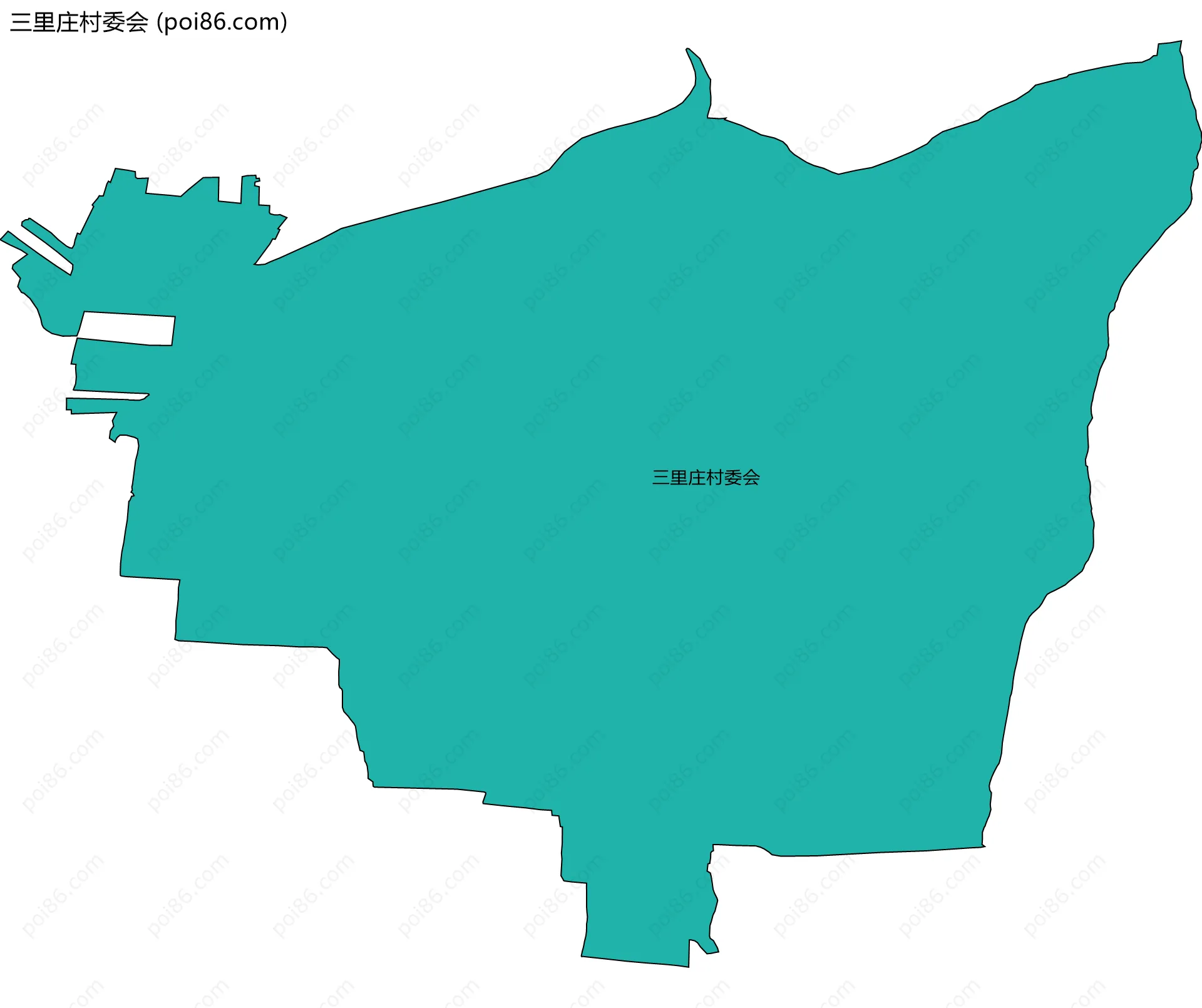 三里庄村委会边界地图