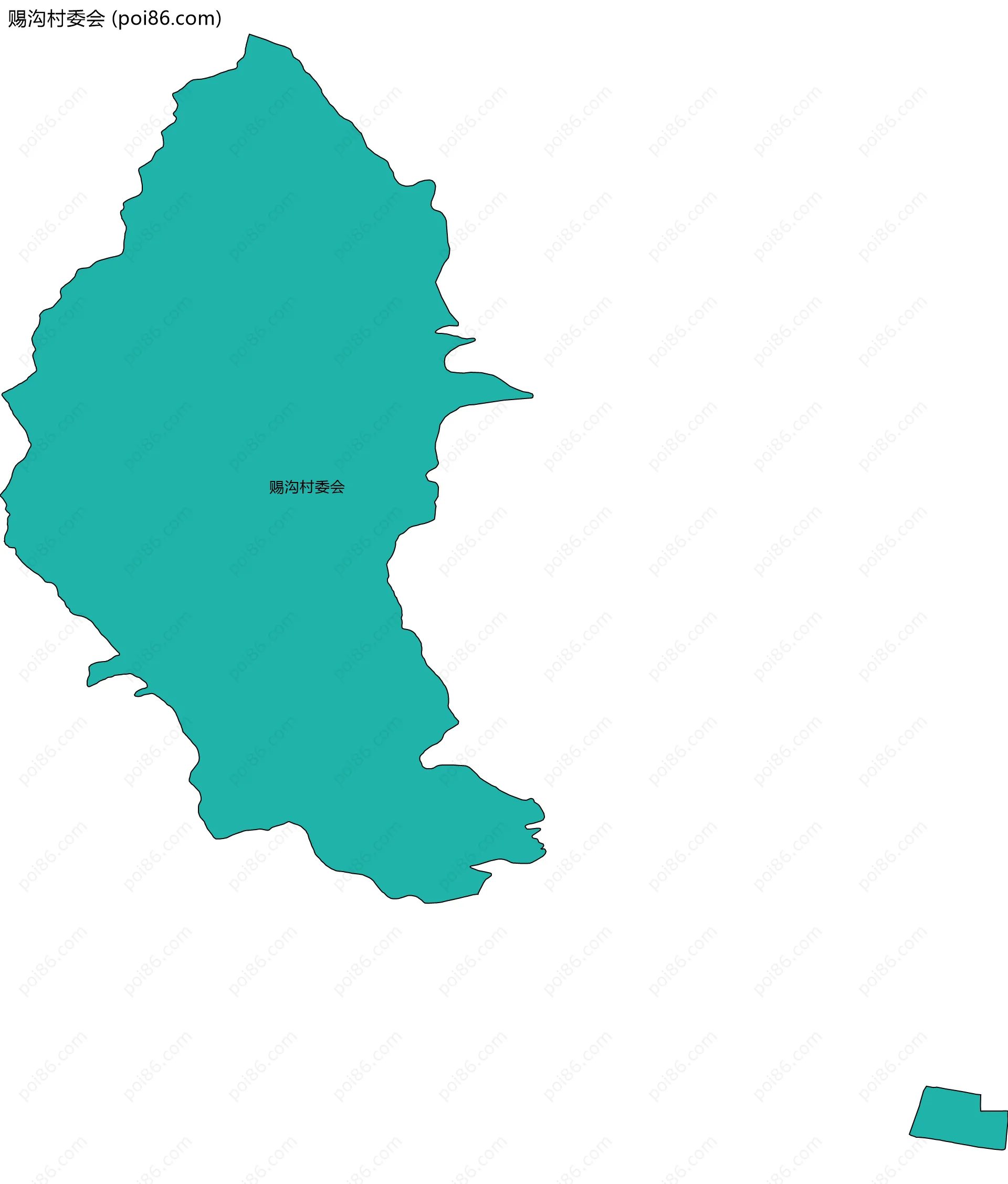 赐沟村委会边界地图