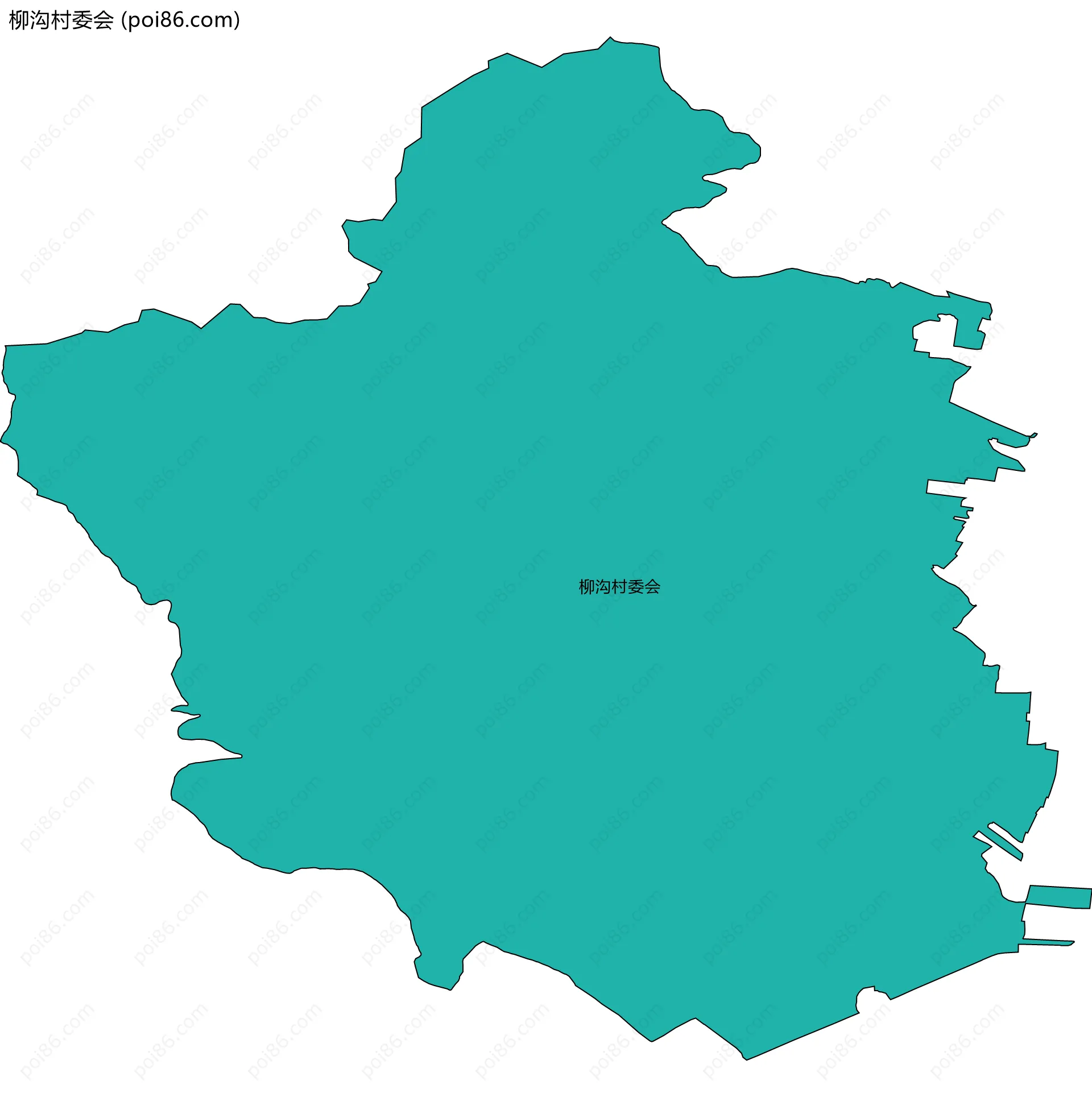 柳沟村委会边界地图