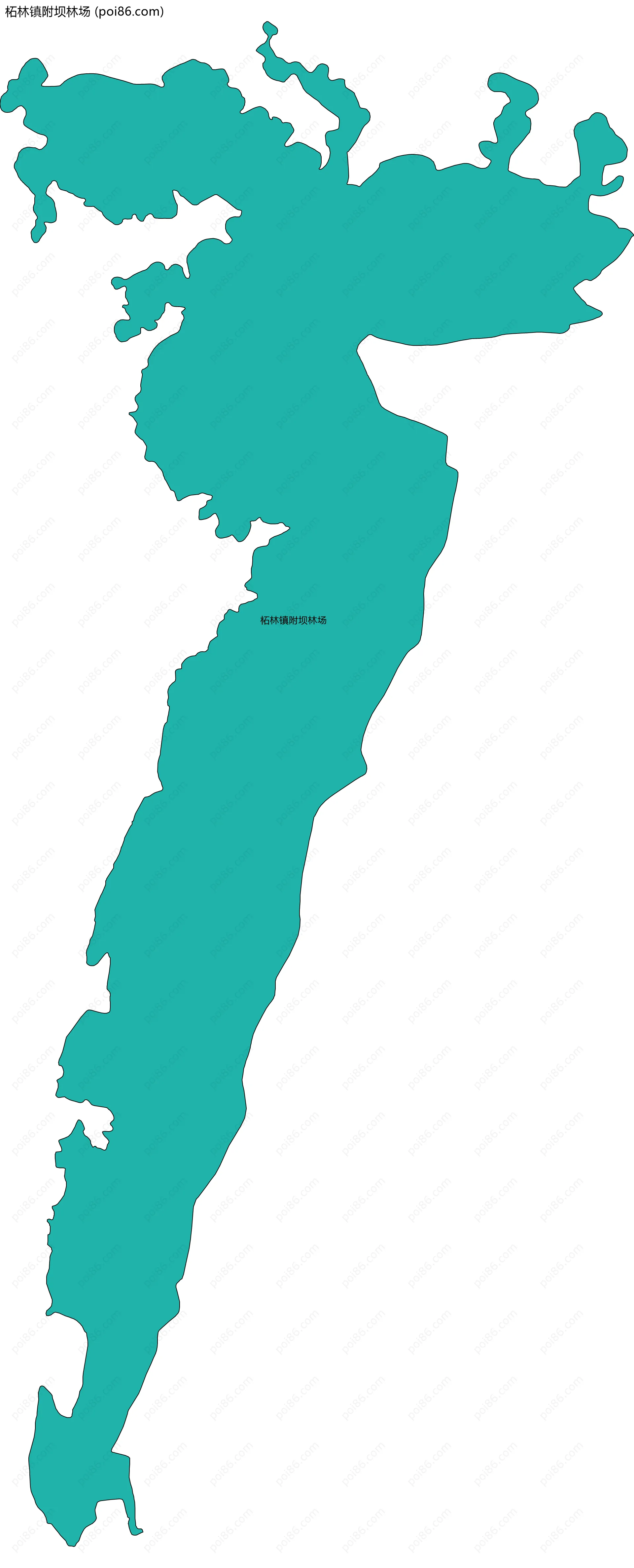 柘林镇附坝林场边界地图