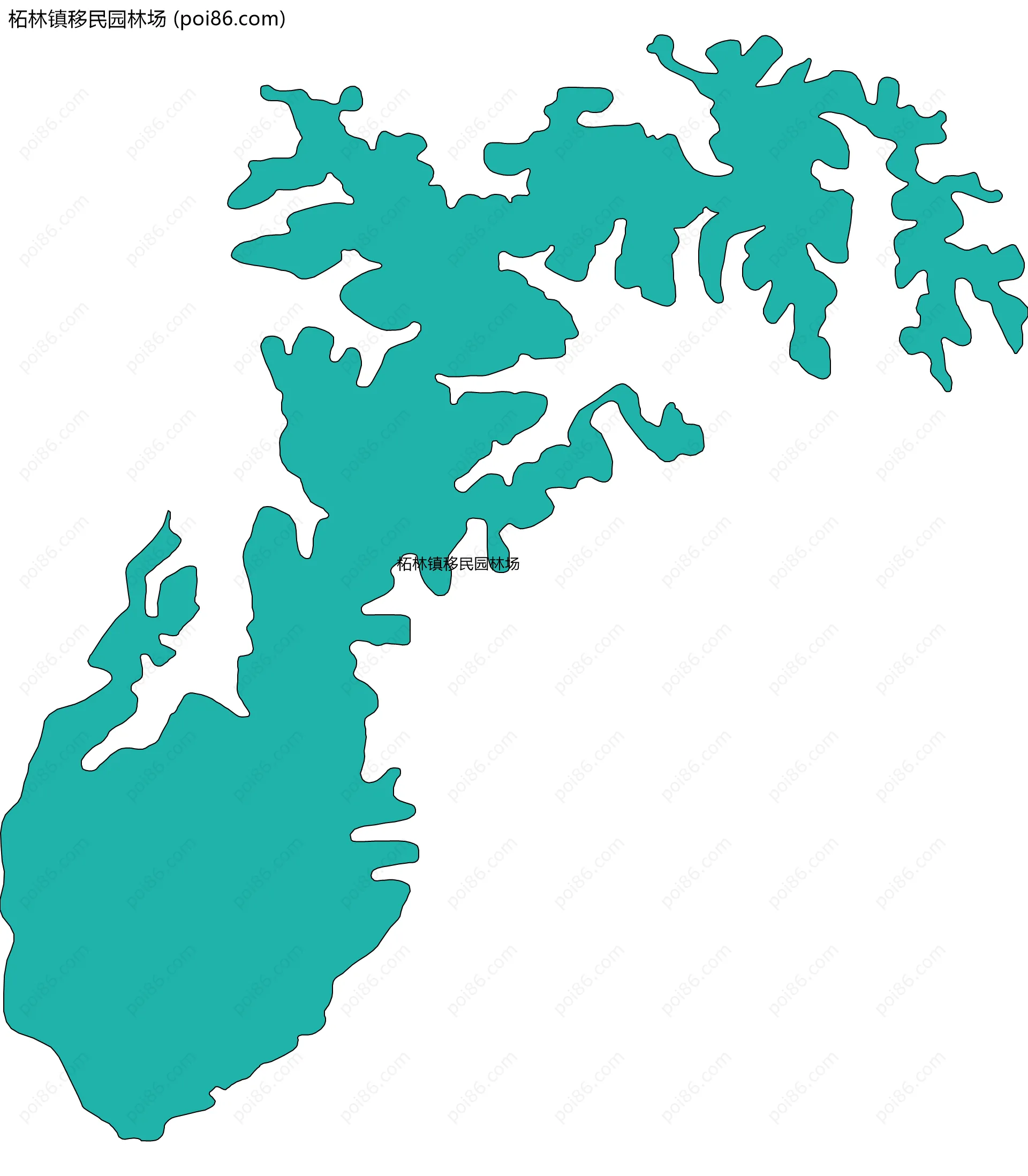 柘林镇移民园林场边界地图