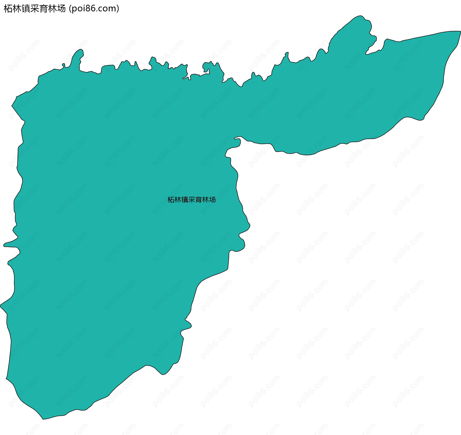 柘林镇采育林场边界地图