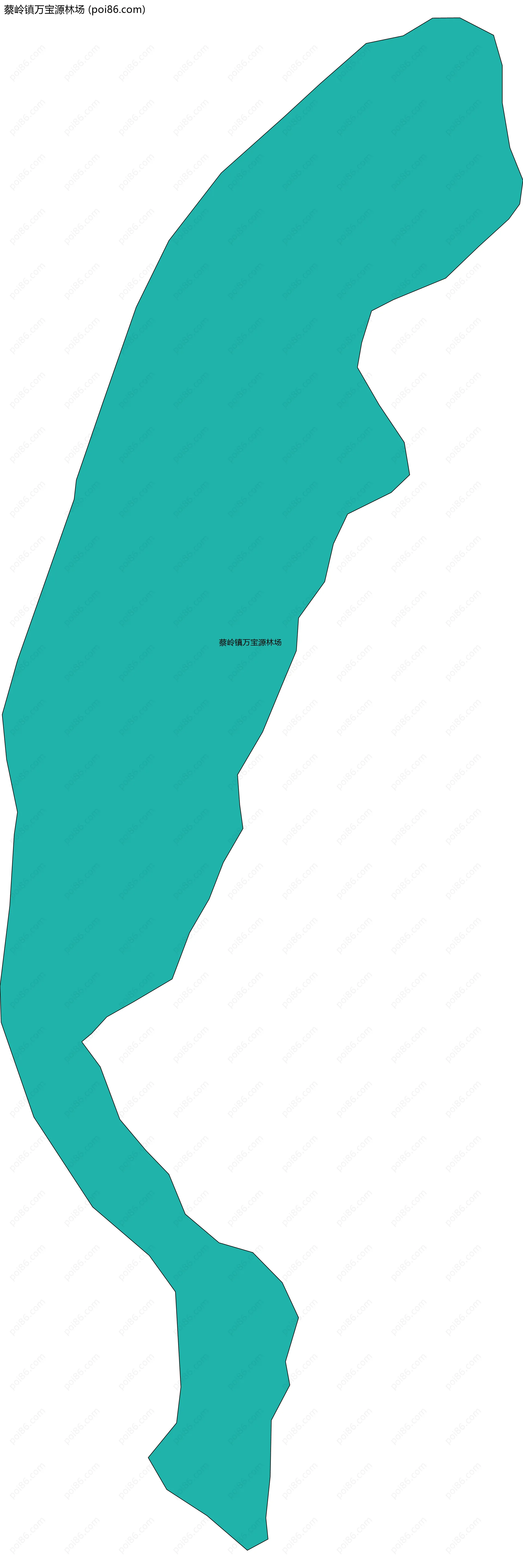 蔡岭镇万宝源林场边界地图