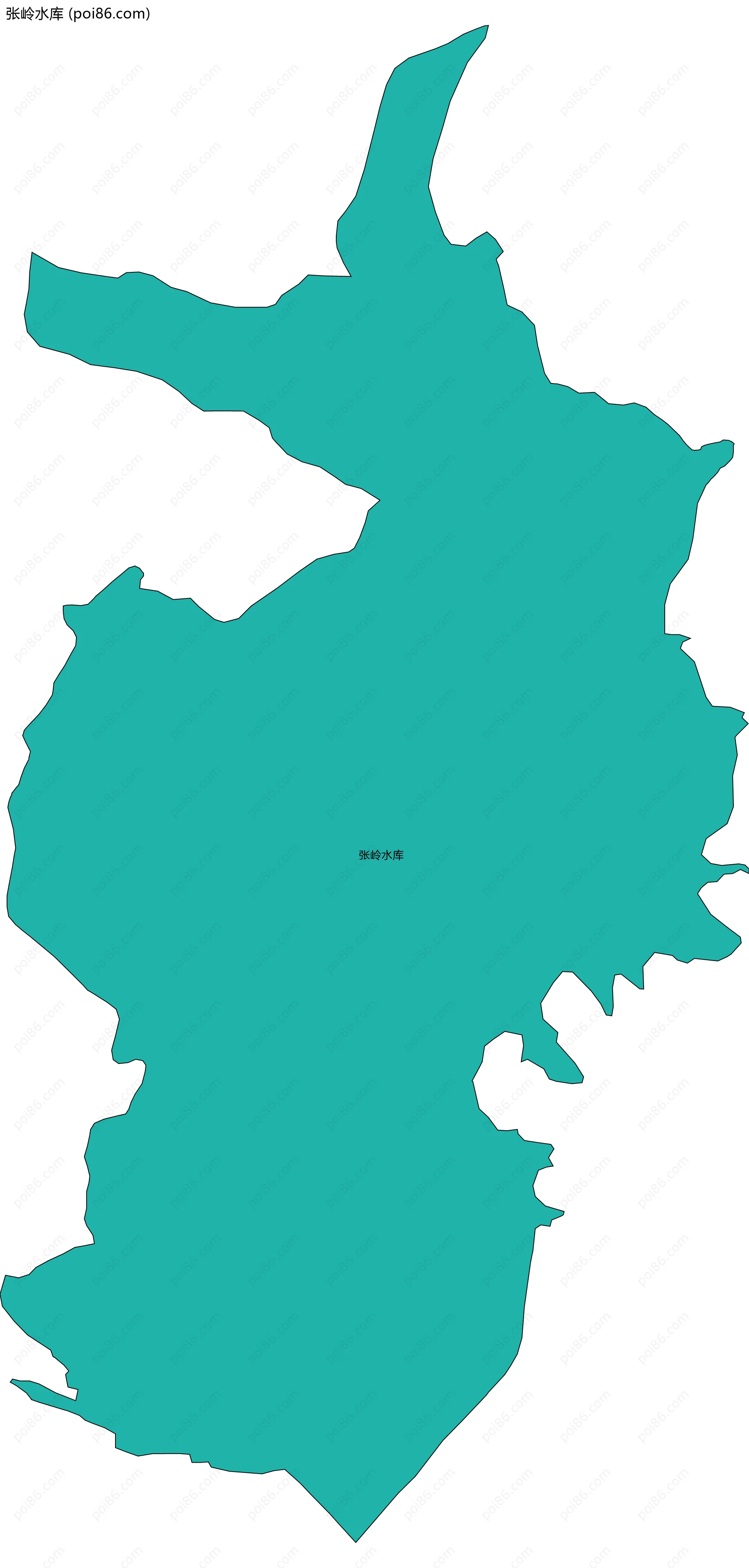 张岭水库边界地图