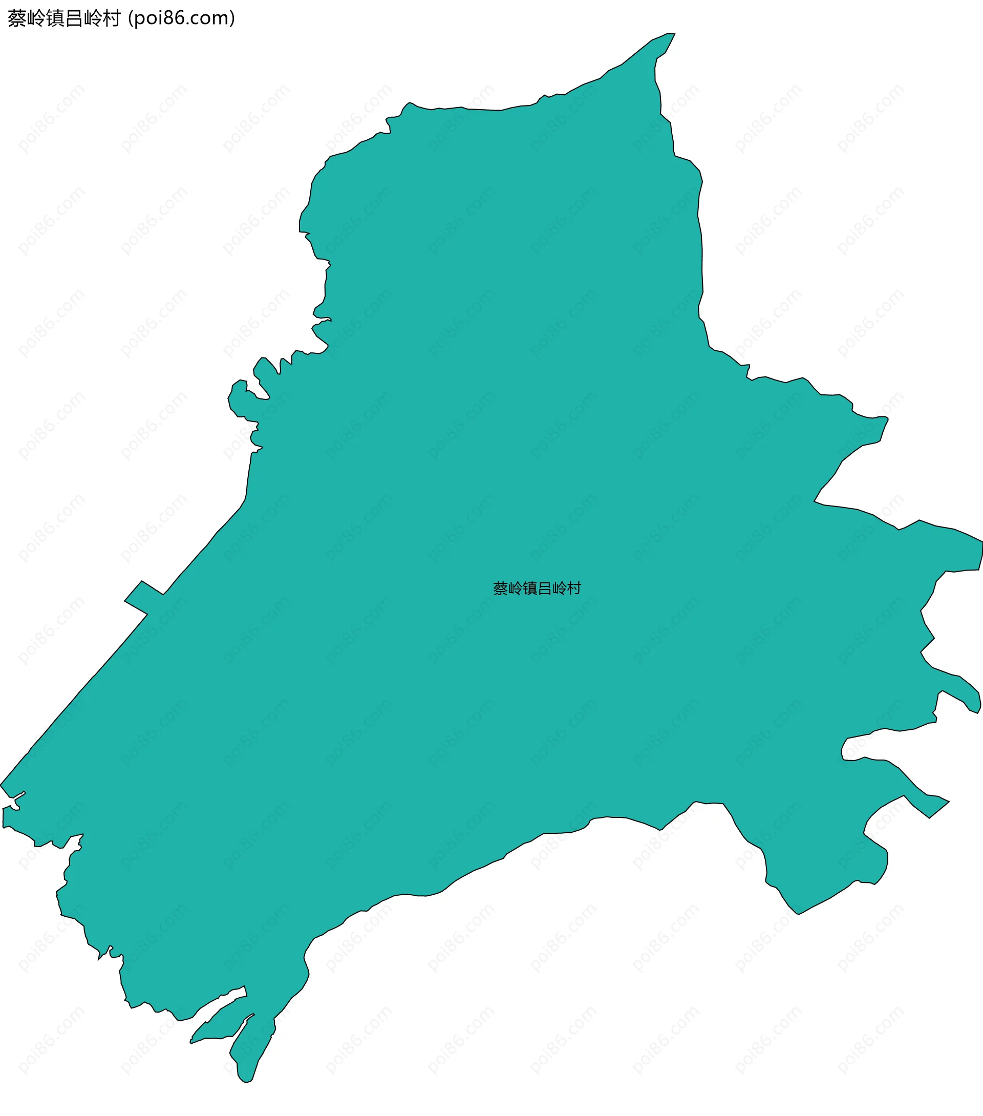 蔡岭镇吕岭村边界地图