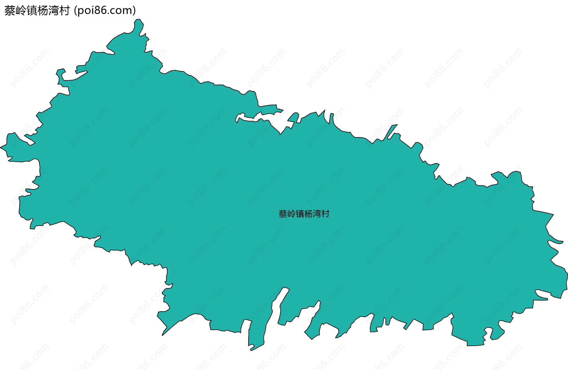 蔡岭镇杨湾村边界地图