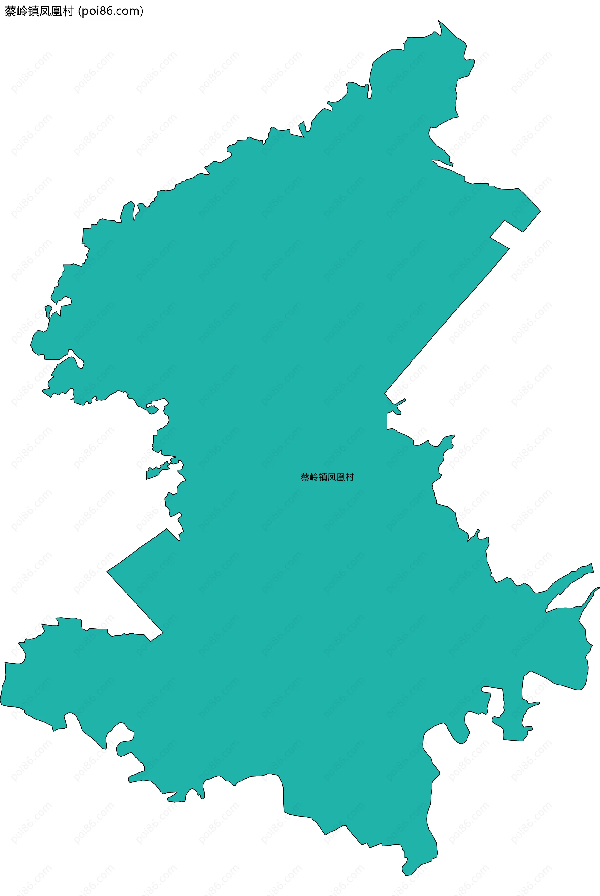 蔡岭镇凤凰村边界地图
