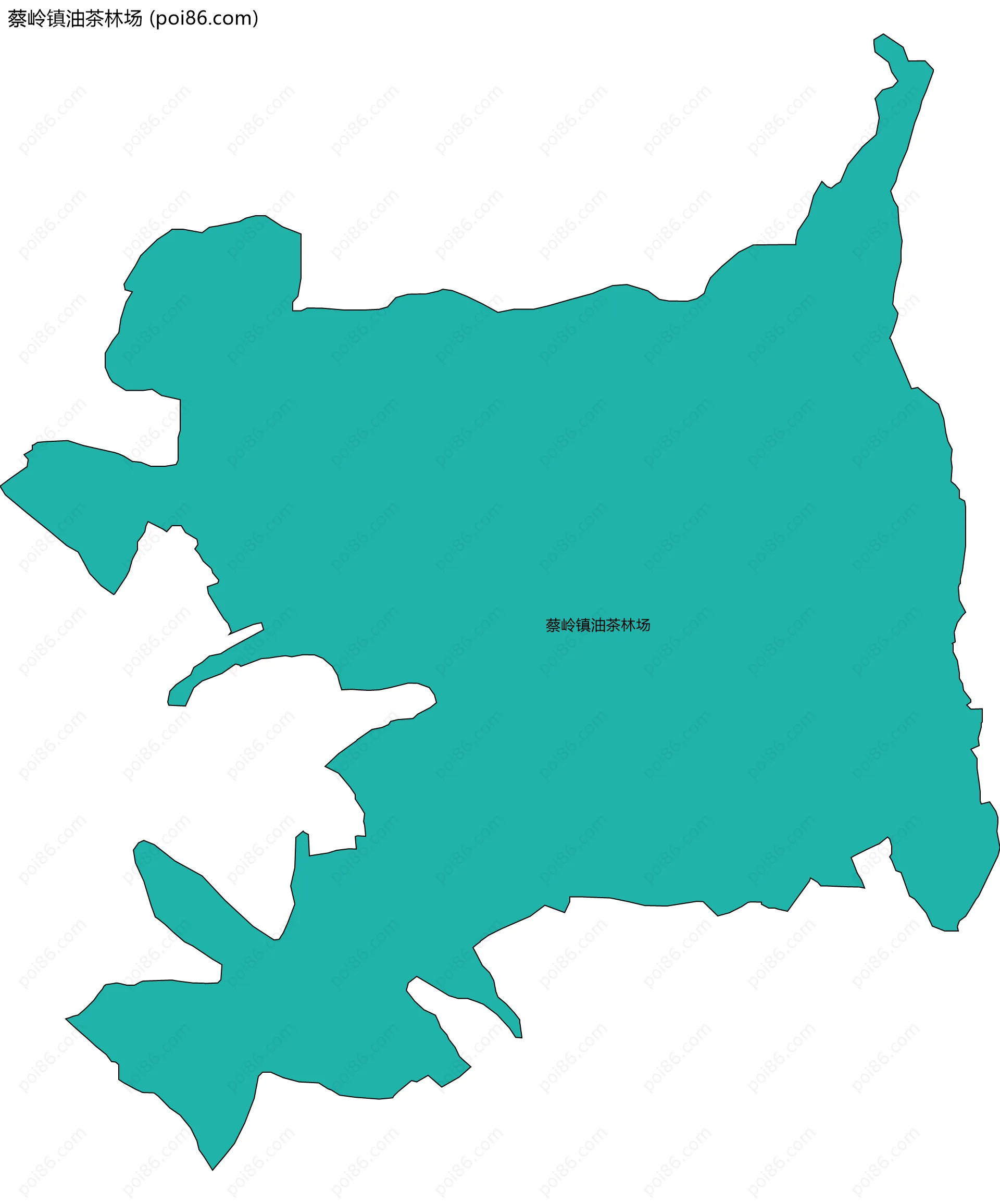 蔡岭镇油茶林场边界地图