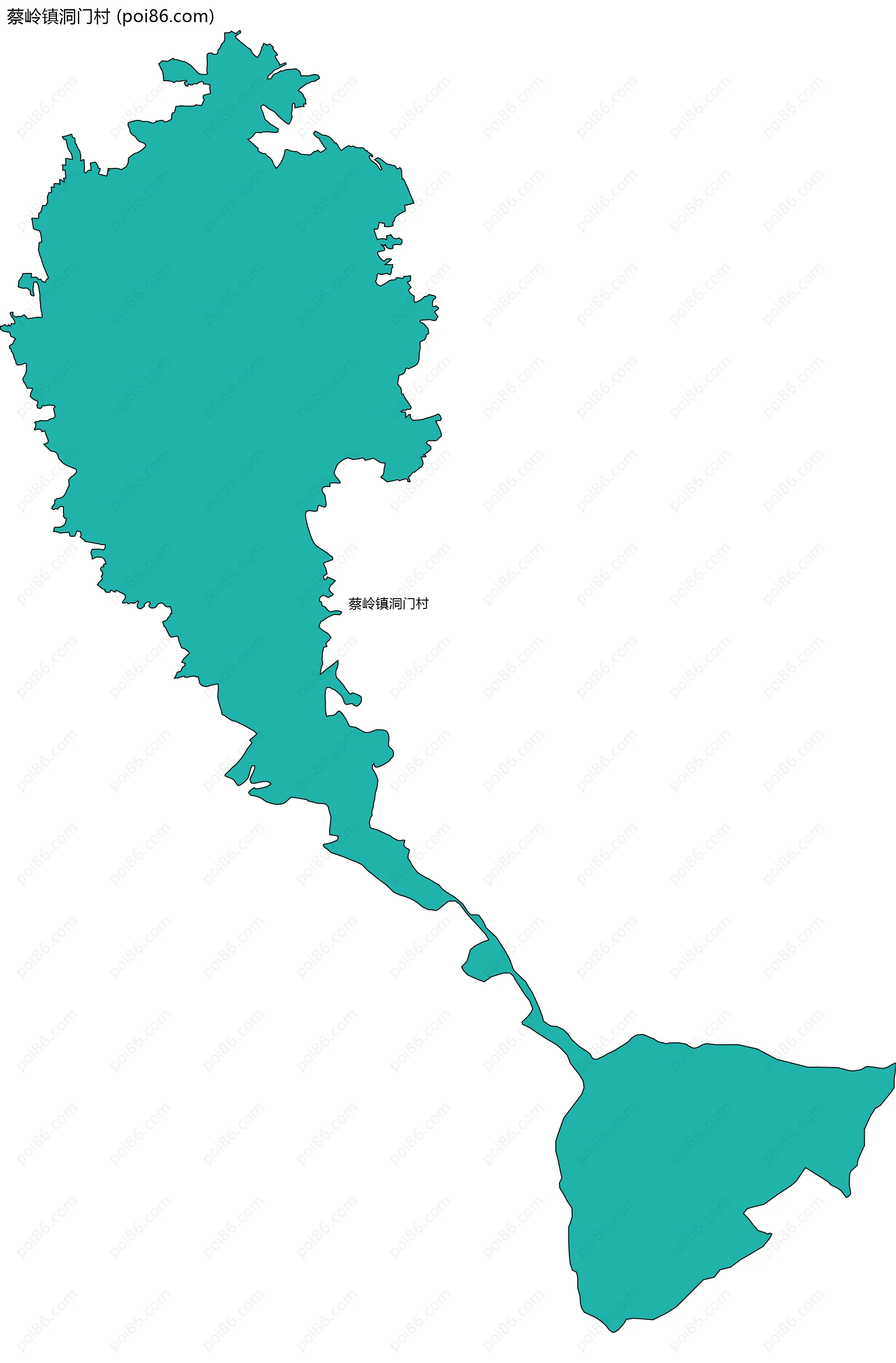 蔡岭镇洞门村边界地图