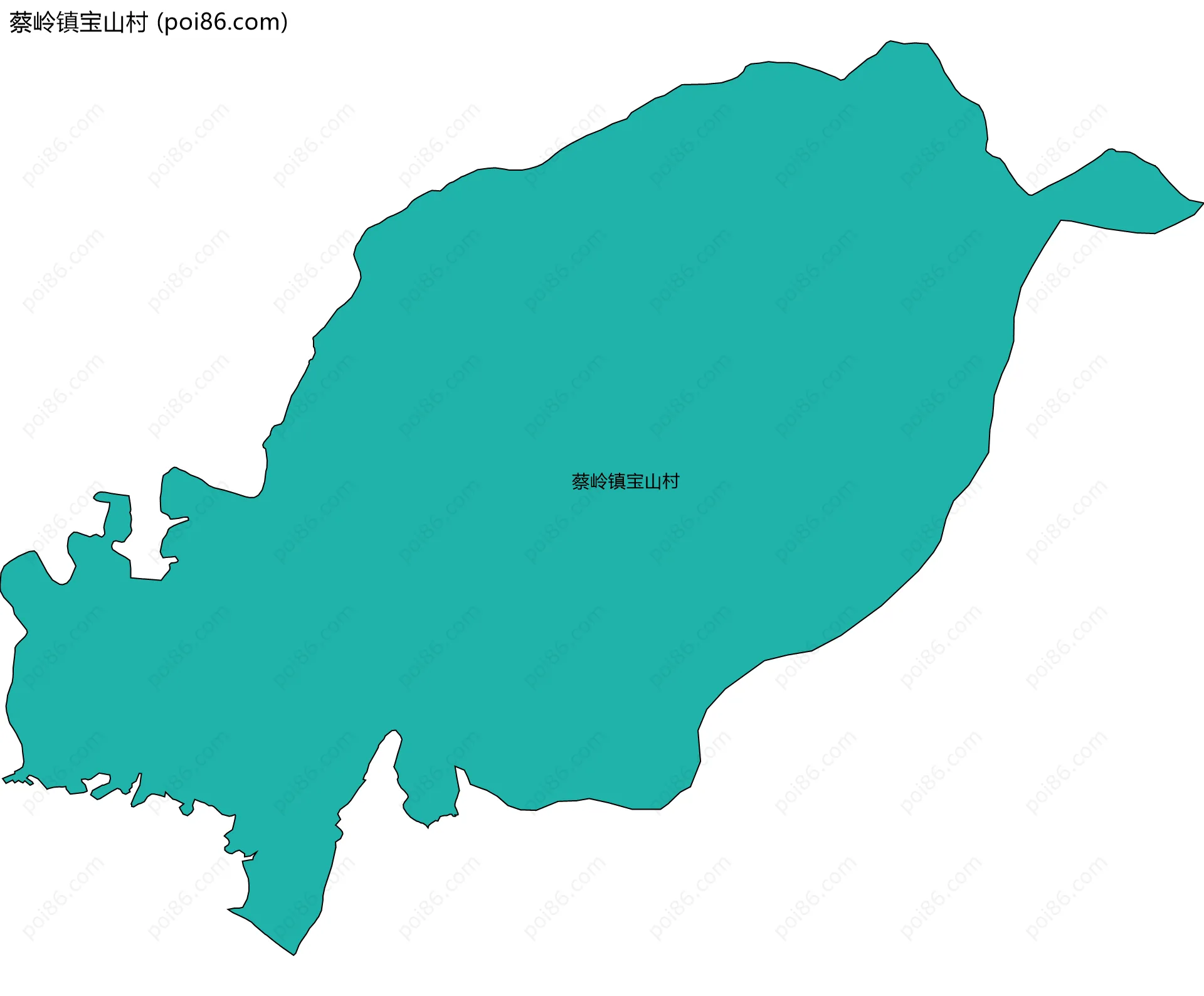 蔡岭镇宝山村边界地图