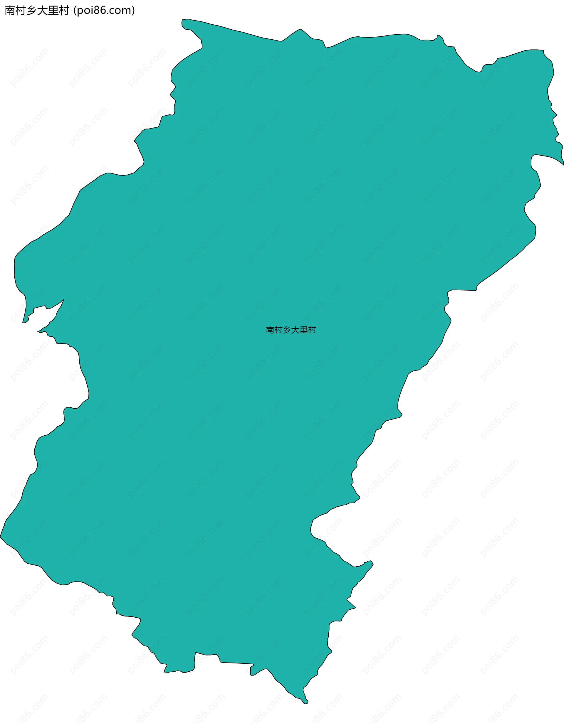 南村乡大里村边界地图