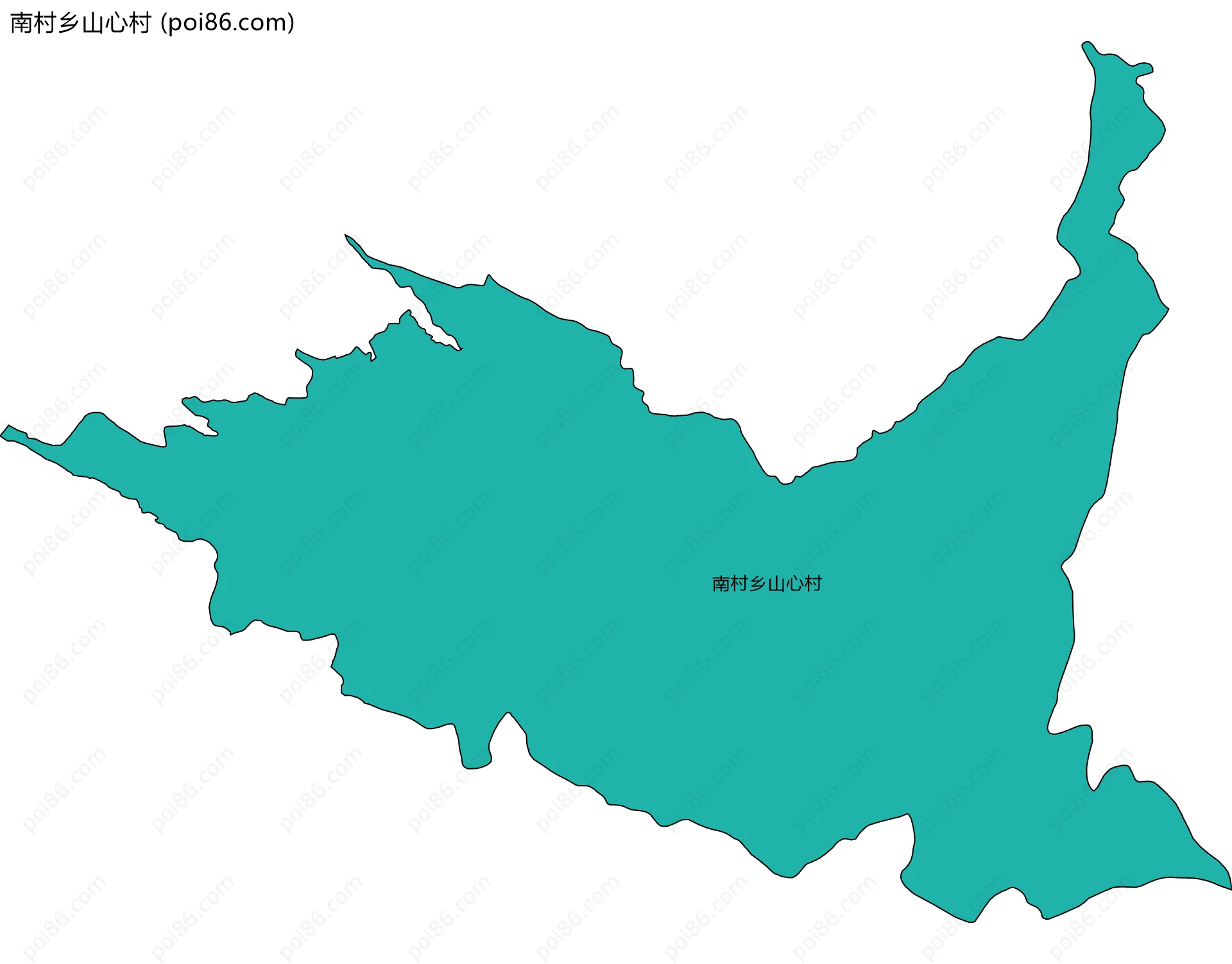 南村乡山心村边界地图