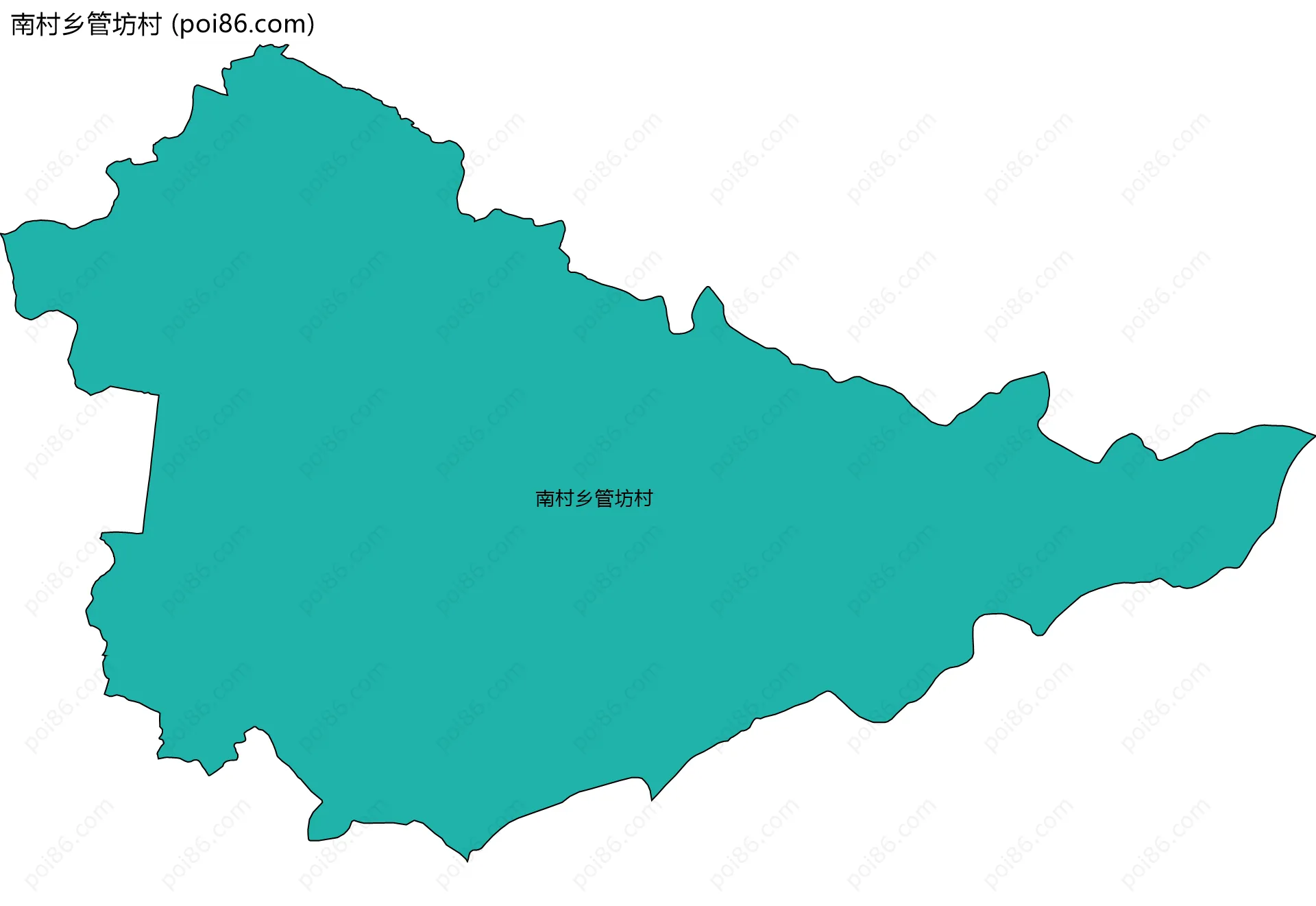南村乡管坊村边界地图