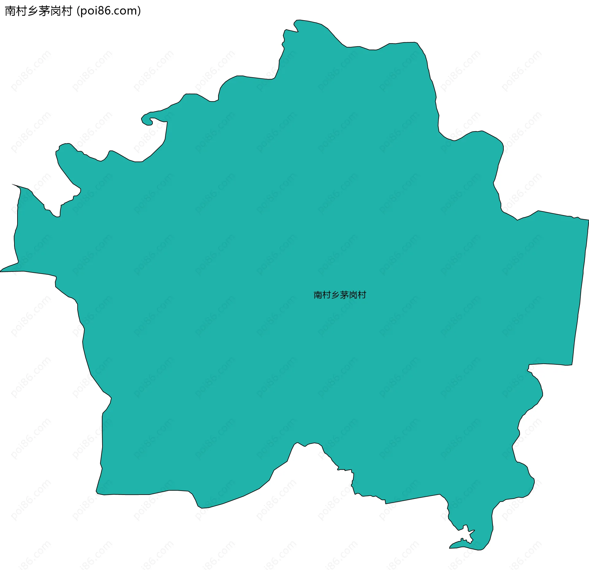 南村乡茅岗村边界地图