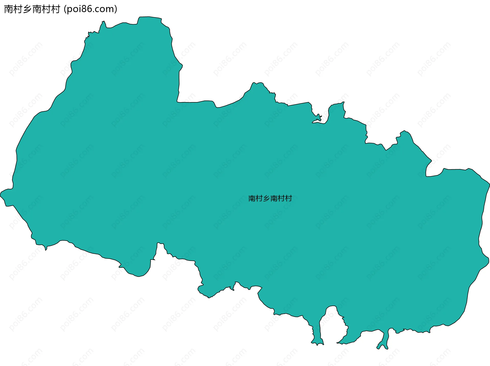南村乡南村村边界地图