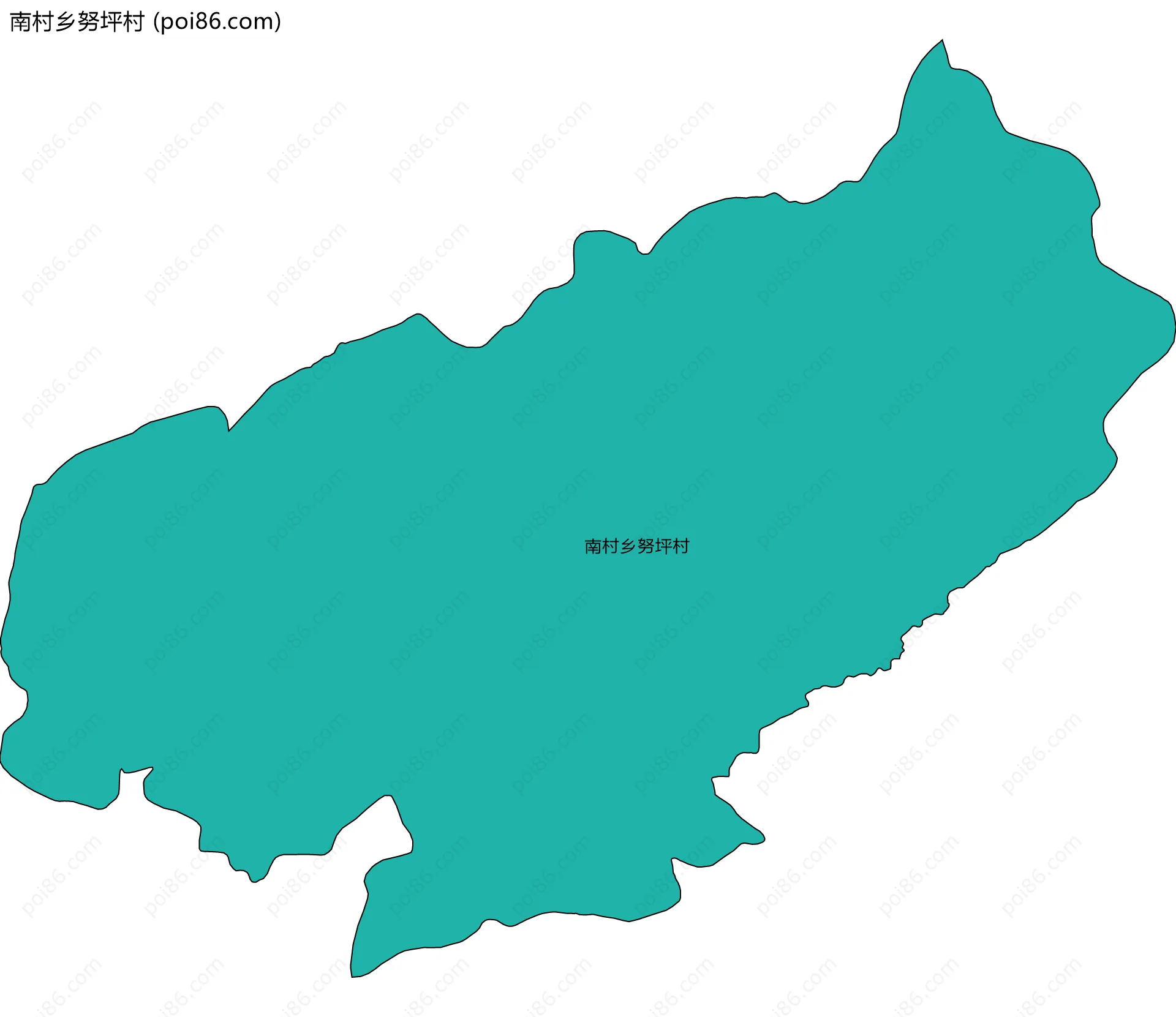 南村乡努坪村边界地图