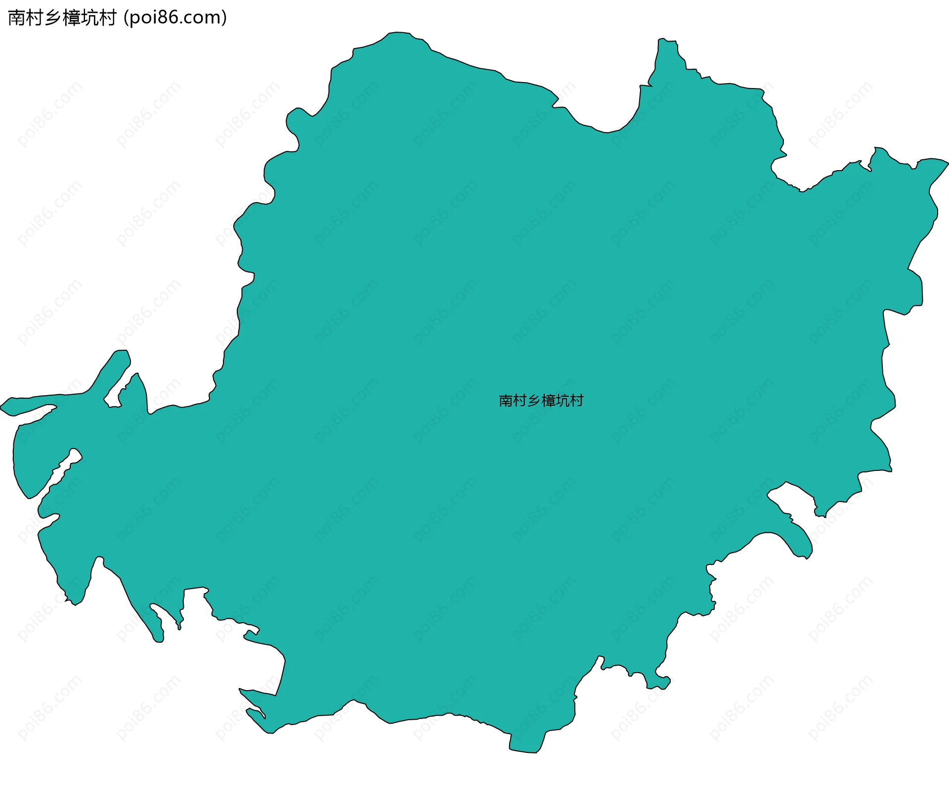 南村乡樟坑村边界地图