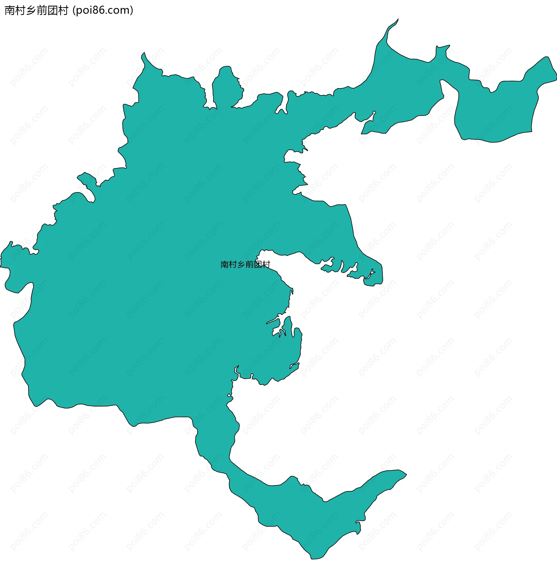 南村乡前团村边界地图