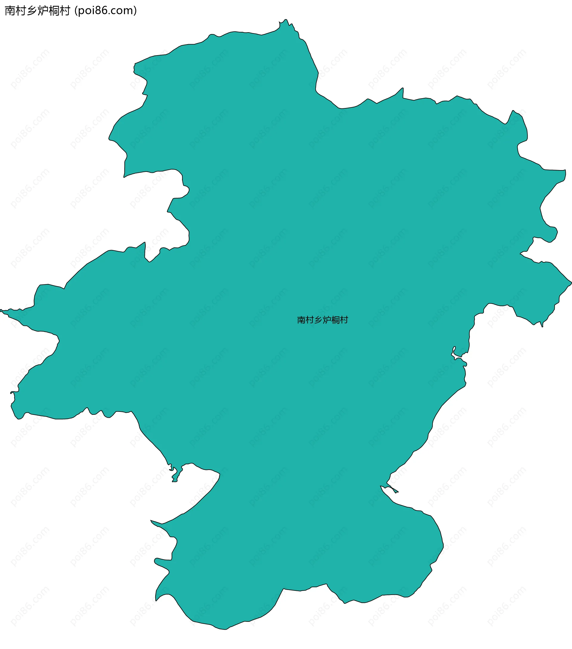 南村乡炉桐村边界地图