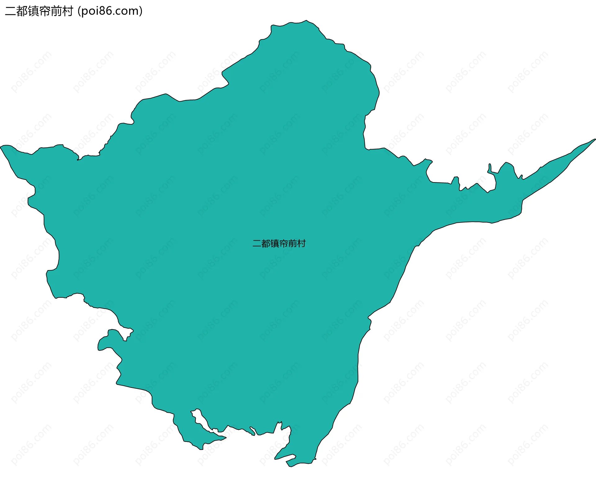 二都镇帘前村边界地图