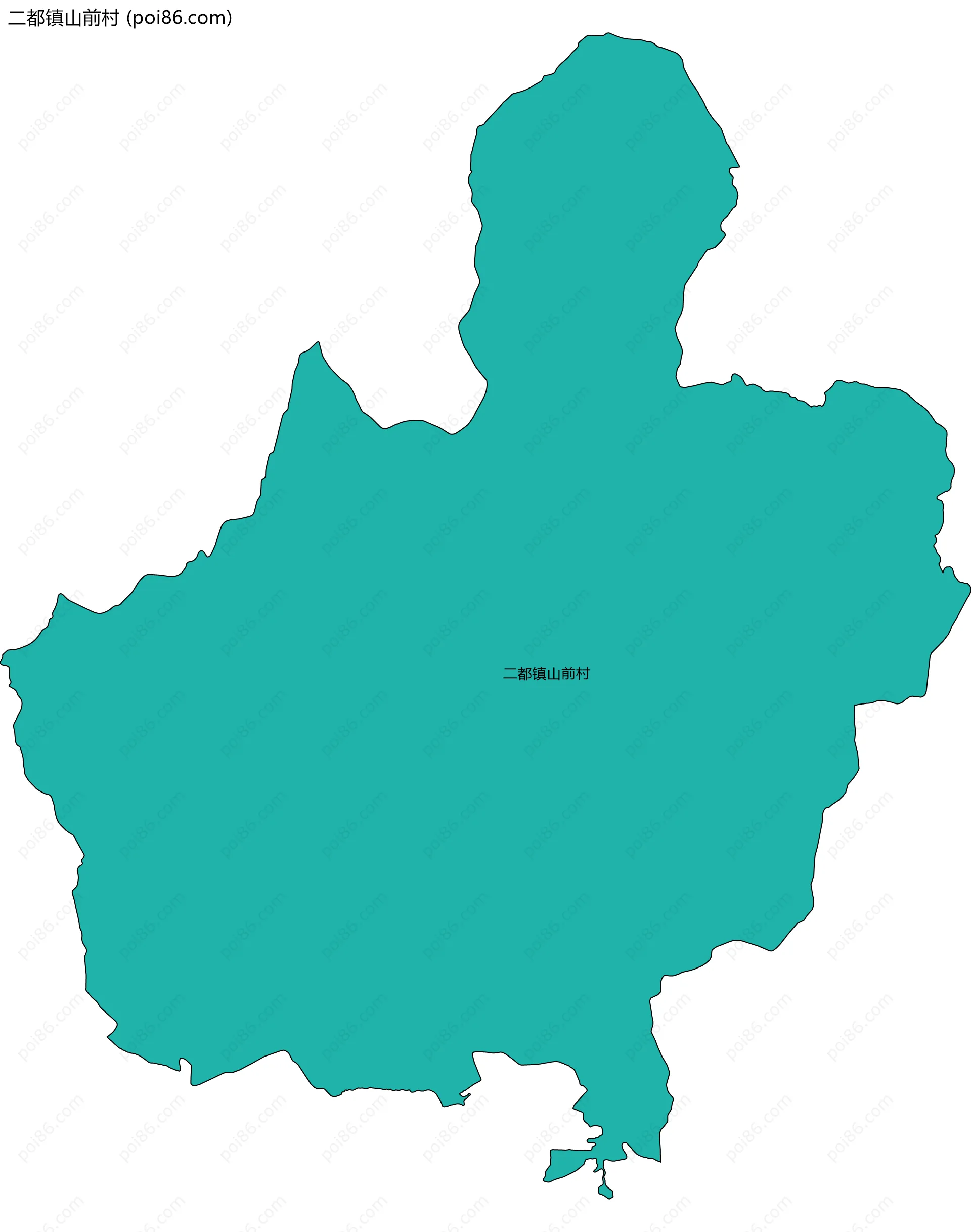 二都镇山前村边界地图