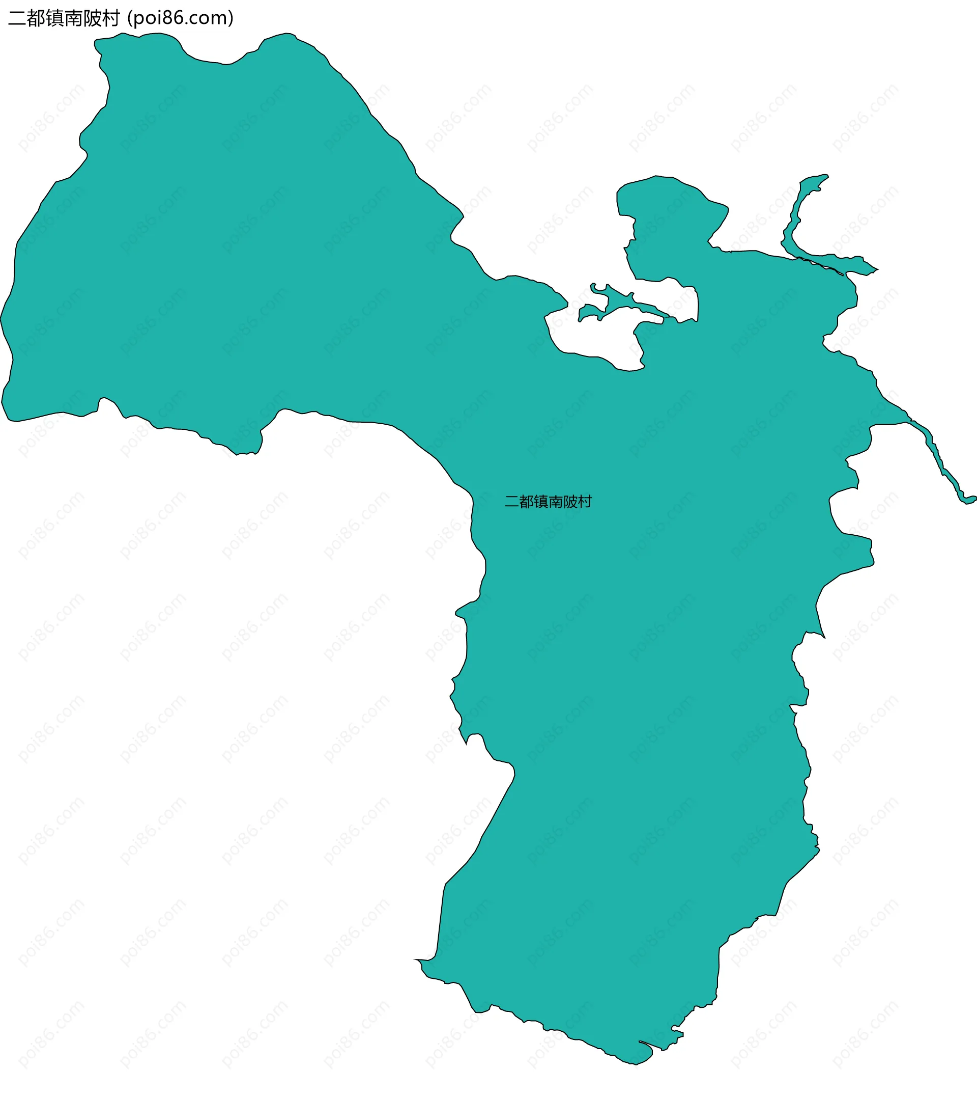 二都镇南陂村边界地图