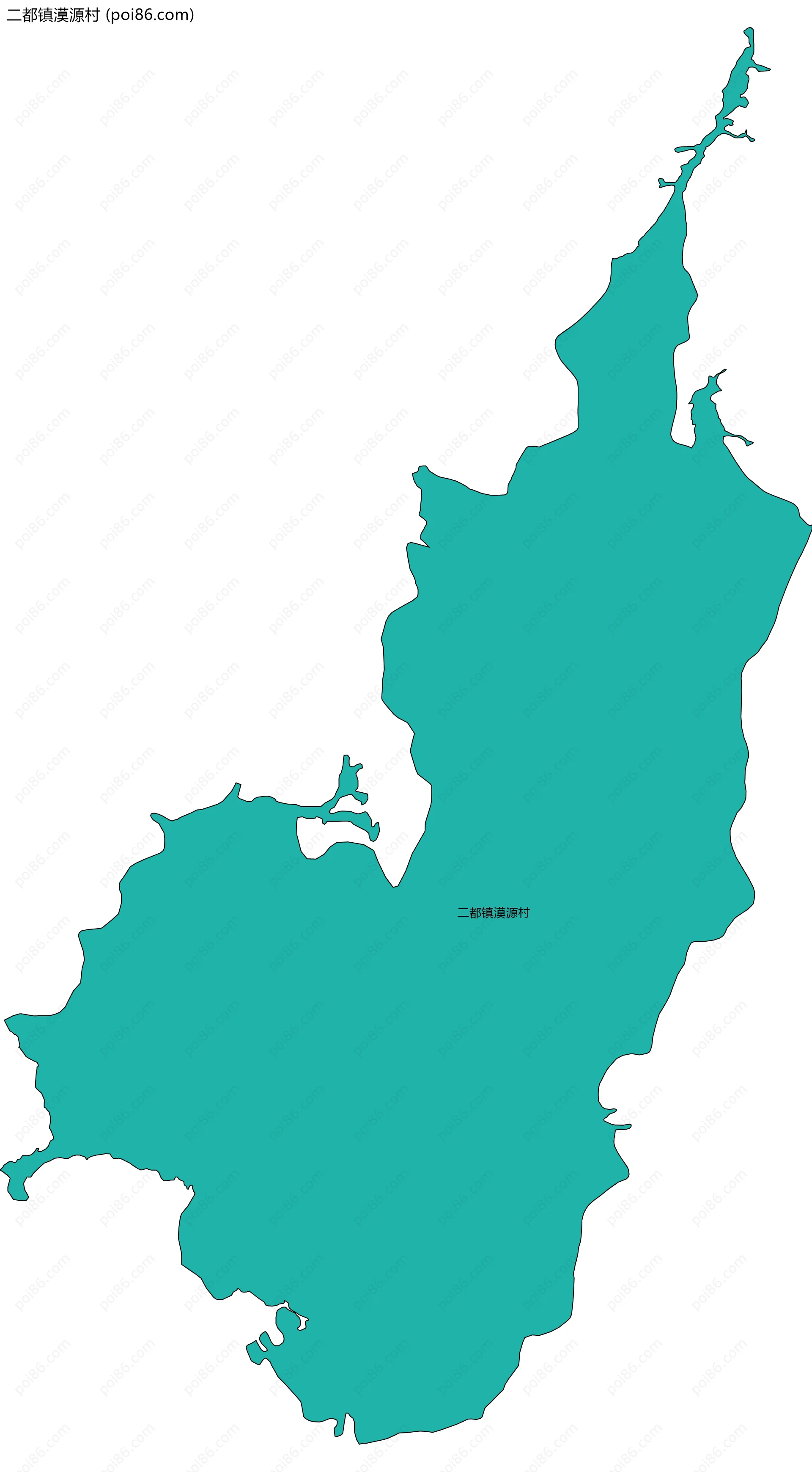 二都镇漠源村边界地图