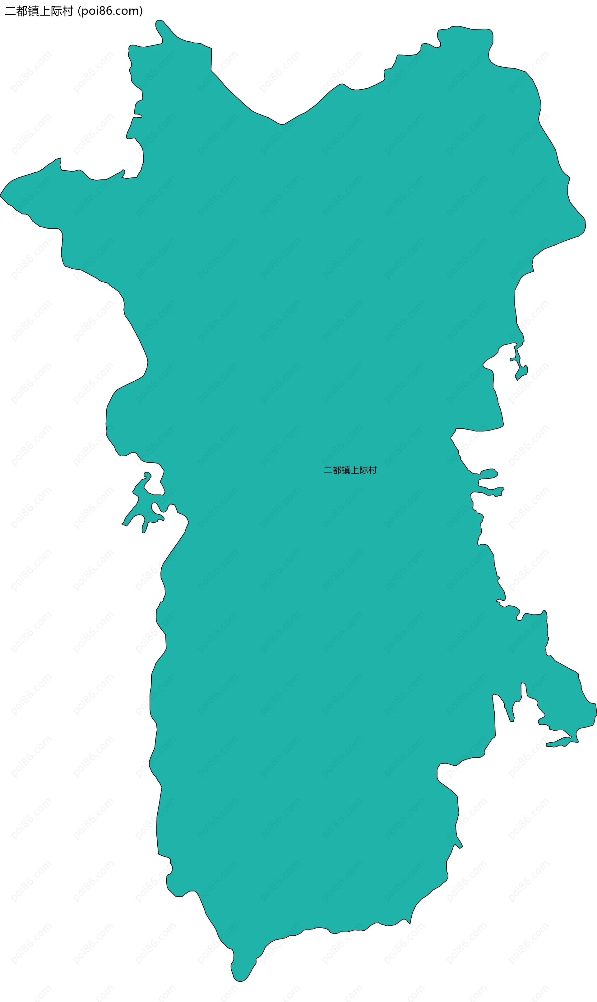二都镇上际村边界地图