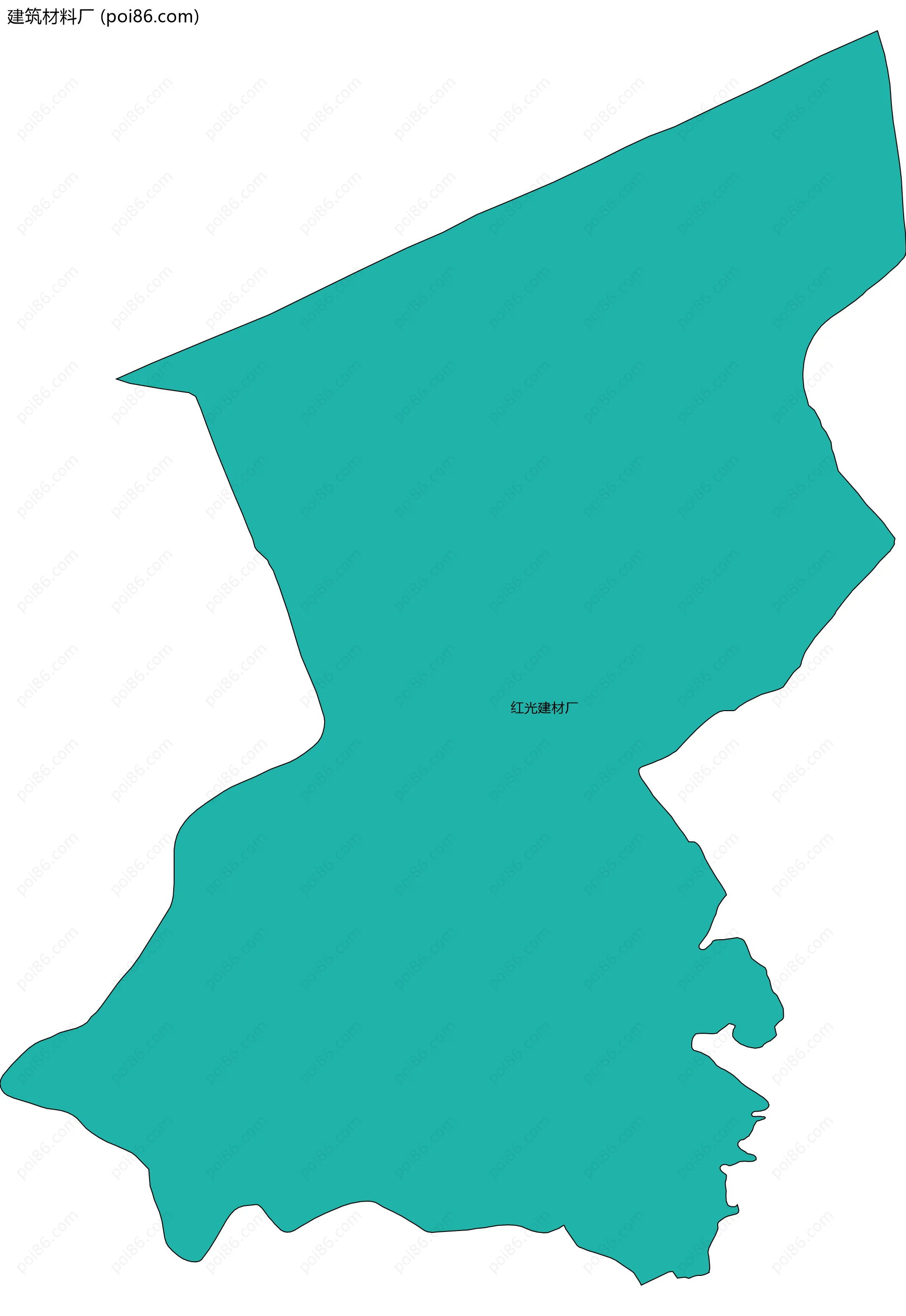 建筑材料厂边界地图(五级行政区划)