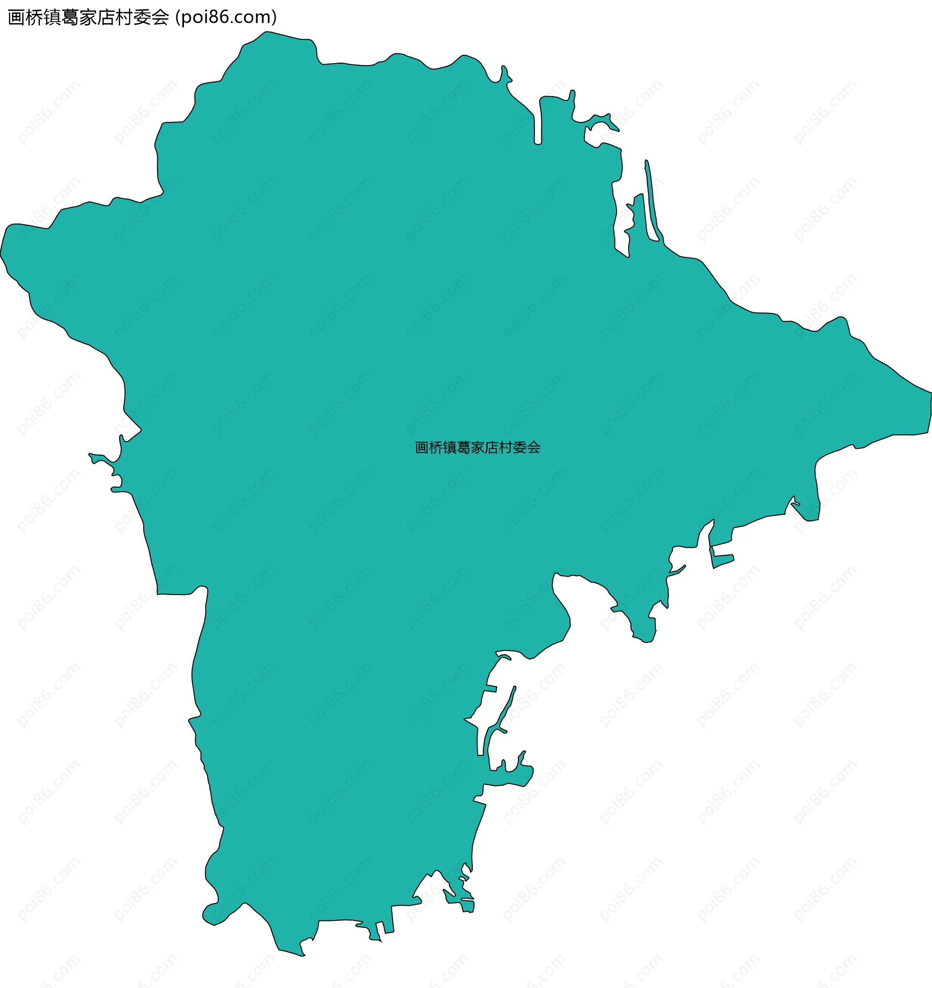 画桥镇葛家店村委会边界地图