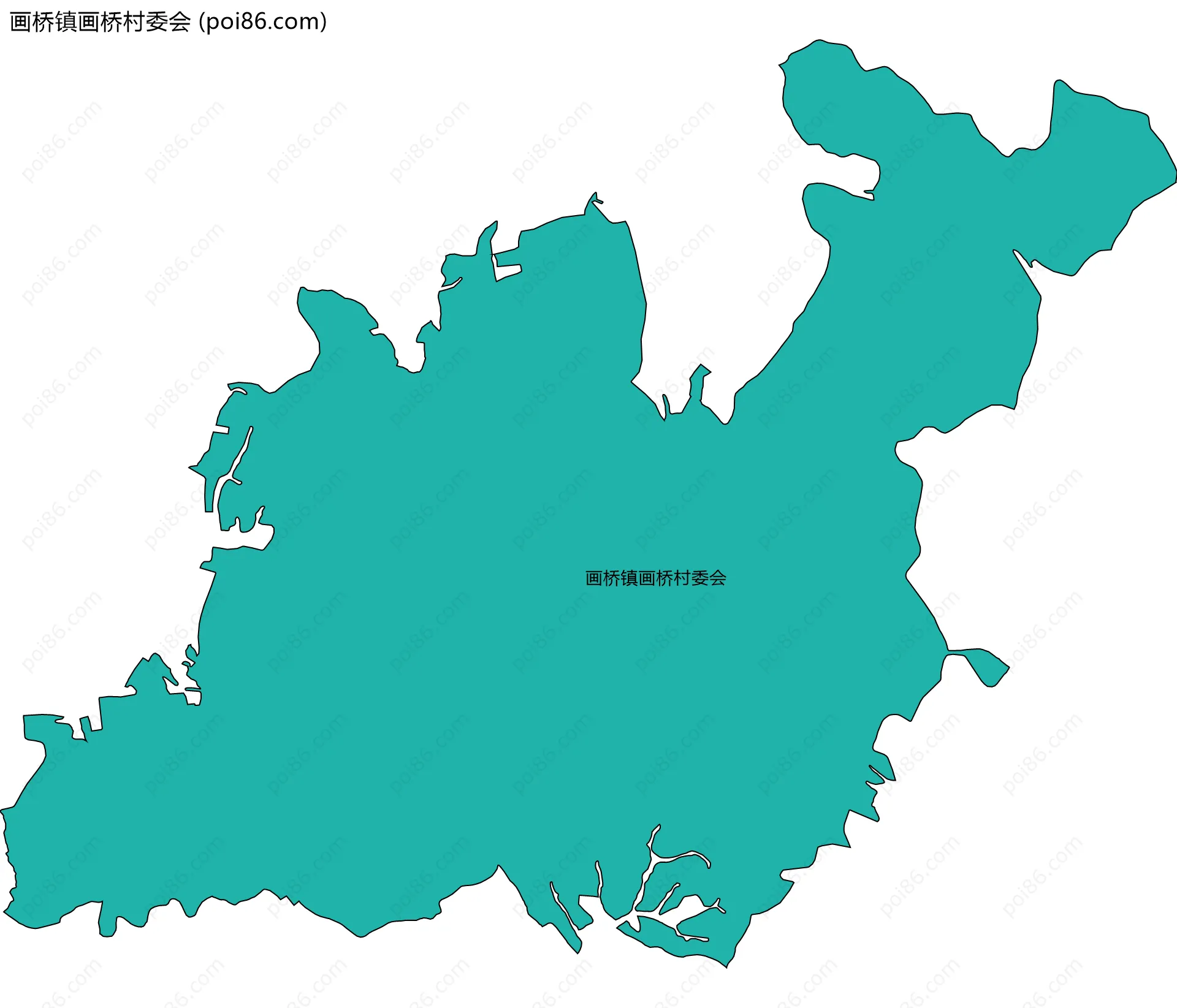 画桥镇画桥村委会边界地图