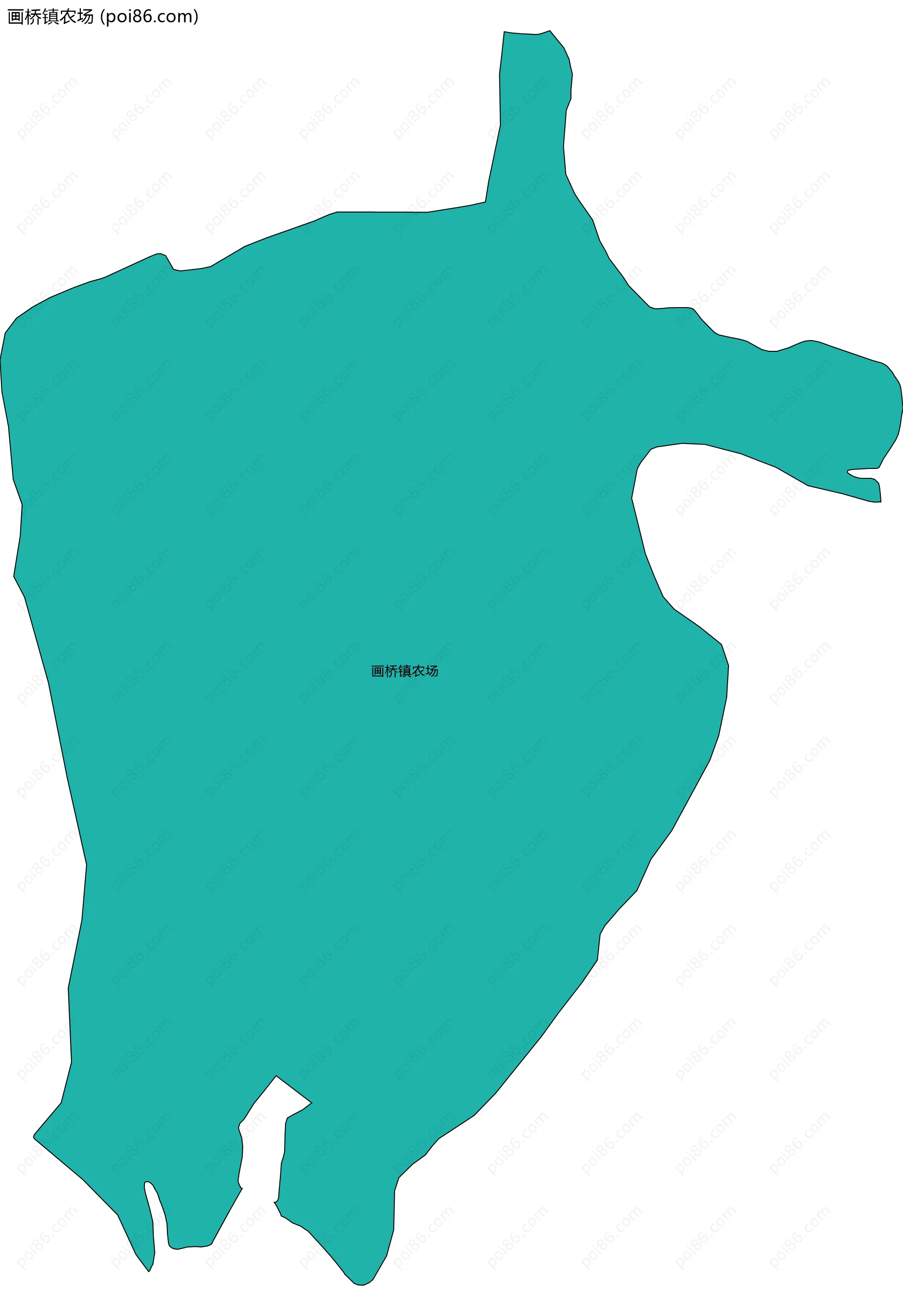画桥镇农场边界地图