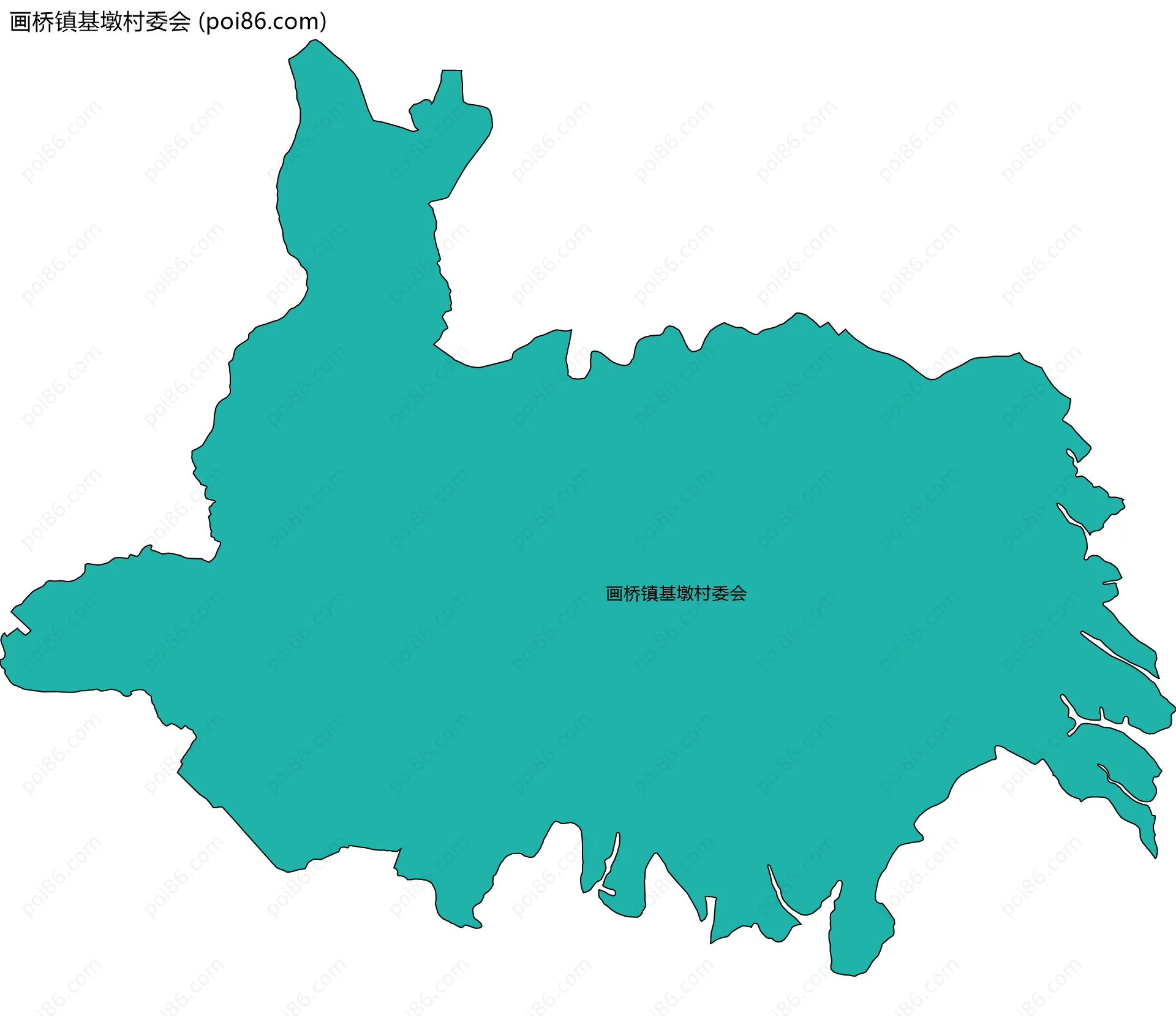 画桥镇基墩村委会边界地图